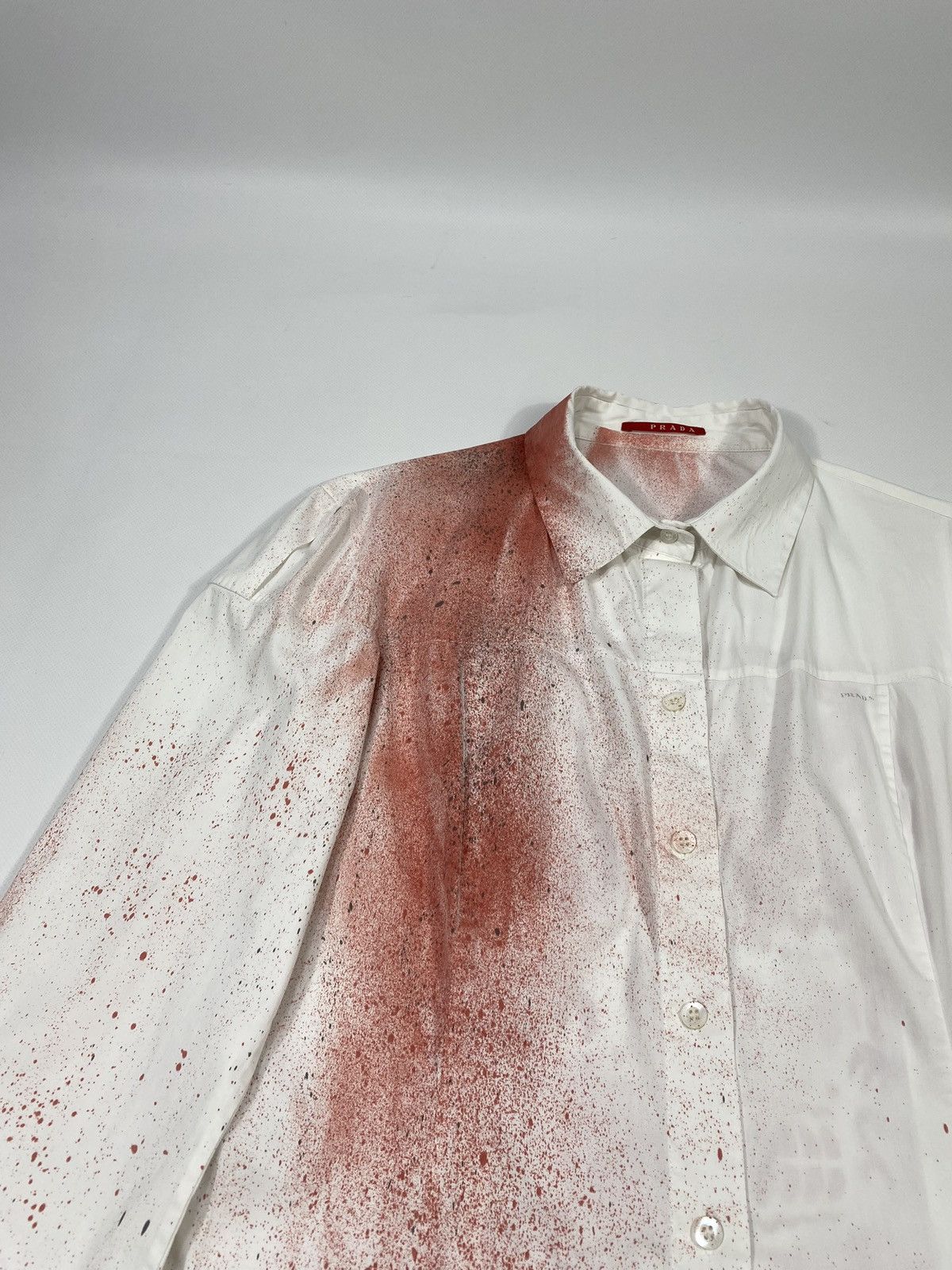 Prada 2007 Prada Custom Blood Stain Mexican Skull AvantGarde Shirt Size M / US 6-8 / IT 42-44 - 5 Thumbnail