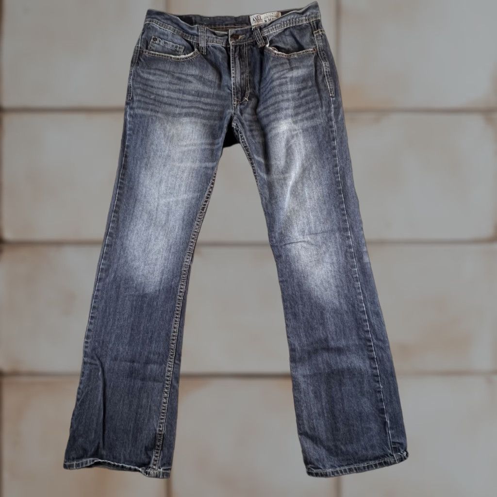 Vintage TK Axel Jeans Jeans Men 34x34 Blue Med Wash Denim Slim Straight Cowboy Athletic Stretch Pocket Comfort Regular Rise Mid Vintage No Size US 34 / EU 50 - 1 Thumbnail