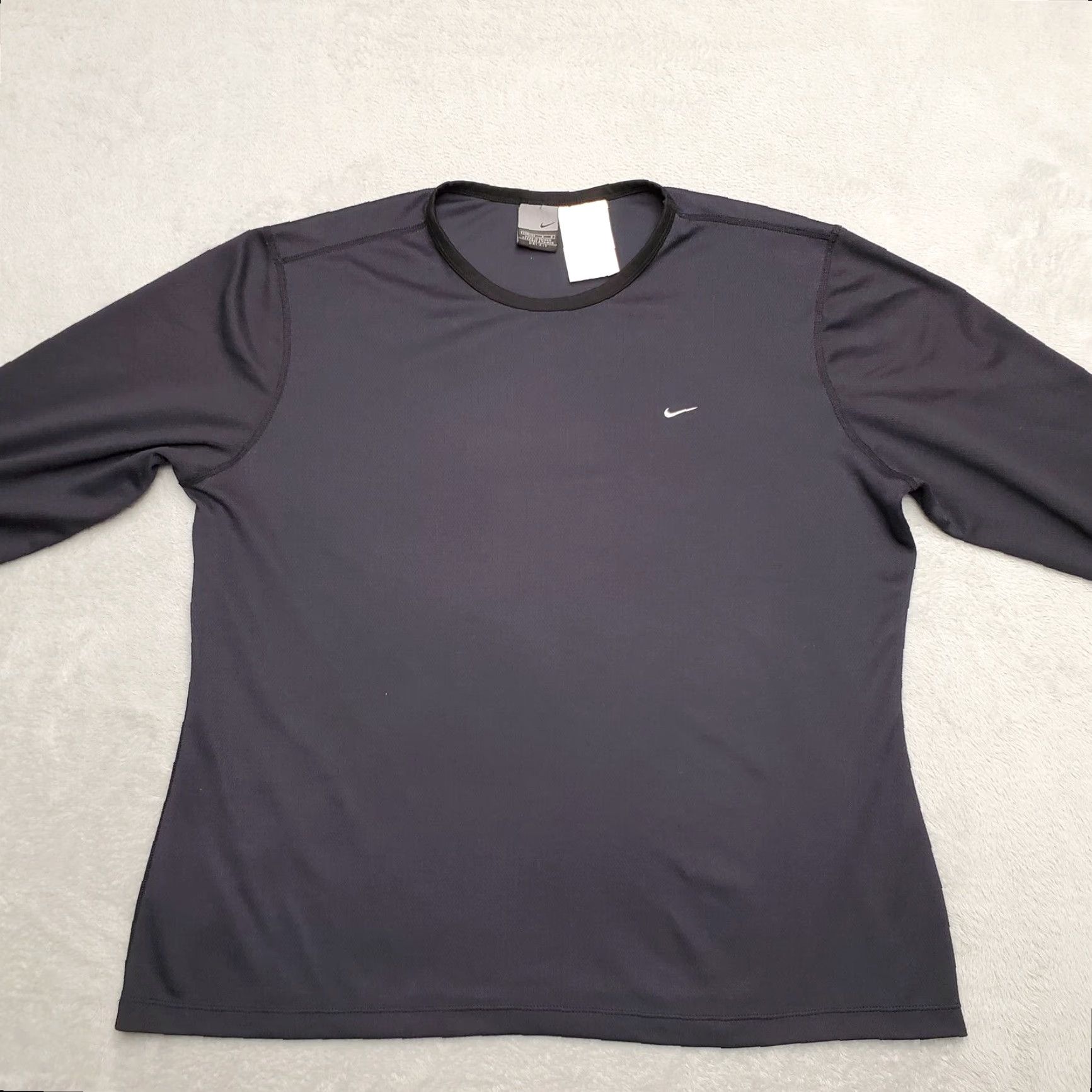 Nike VINTAGE Nike Shirt Womens L Black Dri-FIT Athletic Embroidered Size L / US 10 / IT 46 - 2 Thumbnail
