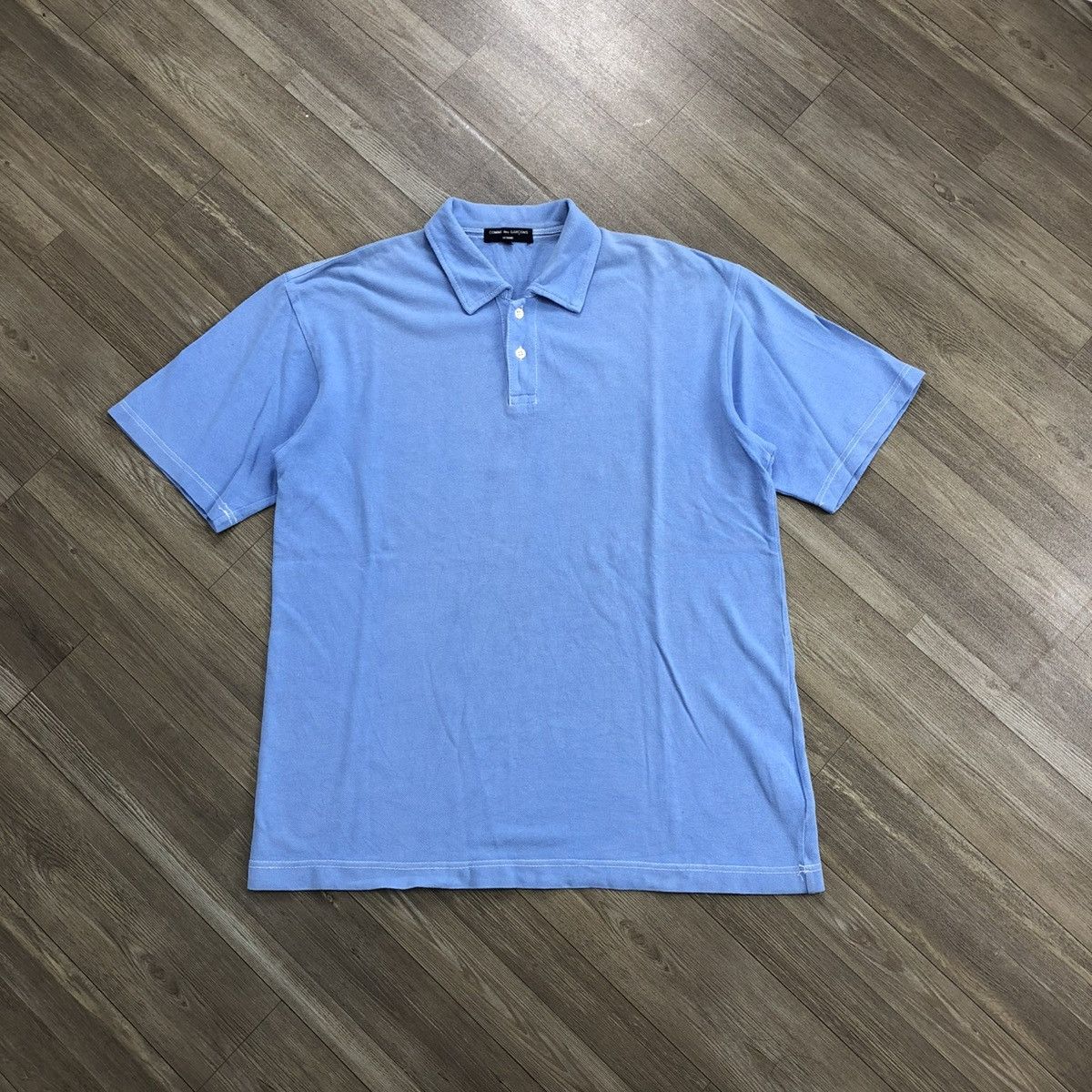 Comme des Garcons × Comme des Garcons Homme × Comme des Garcons SHIRT SS06 Comme Des Garcons Homme CDG Designer Blue Polo Shirt Size US XL / EU 56 / 4 - 1 Thumbnail