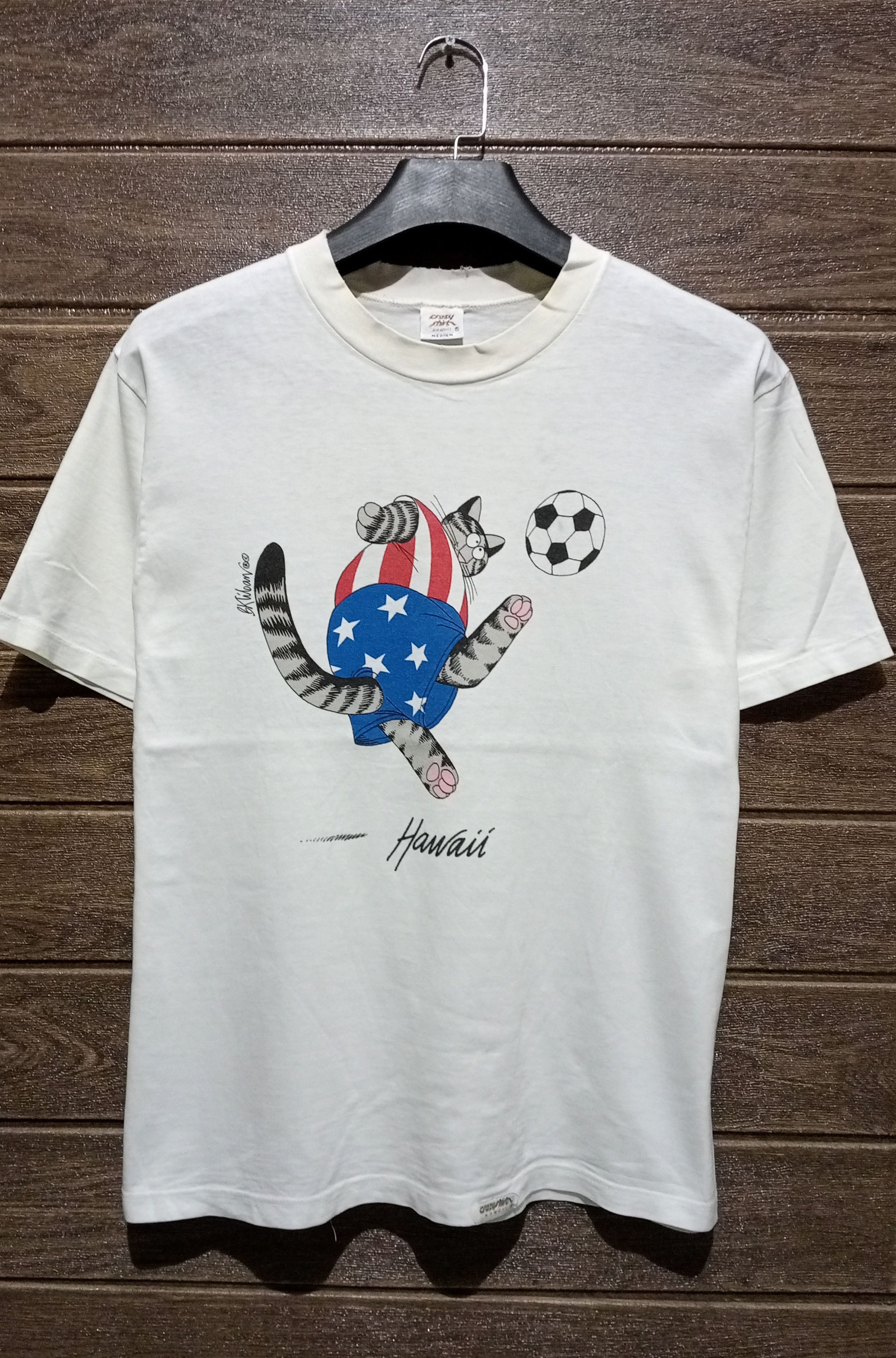 Vintage VTG 90s Single Stitch Bkliban USA Team Soccer Distressed Tee Size US M / EU 48-50 / 2 - 1 Thumbnail
