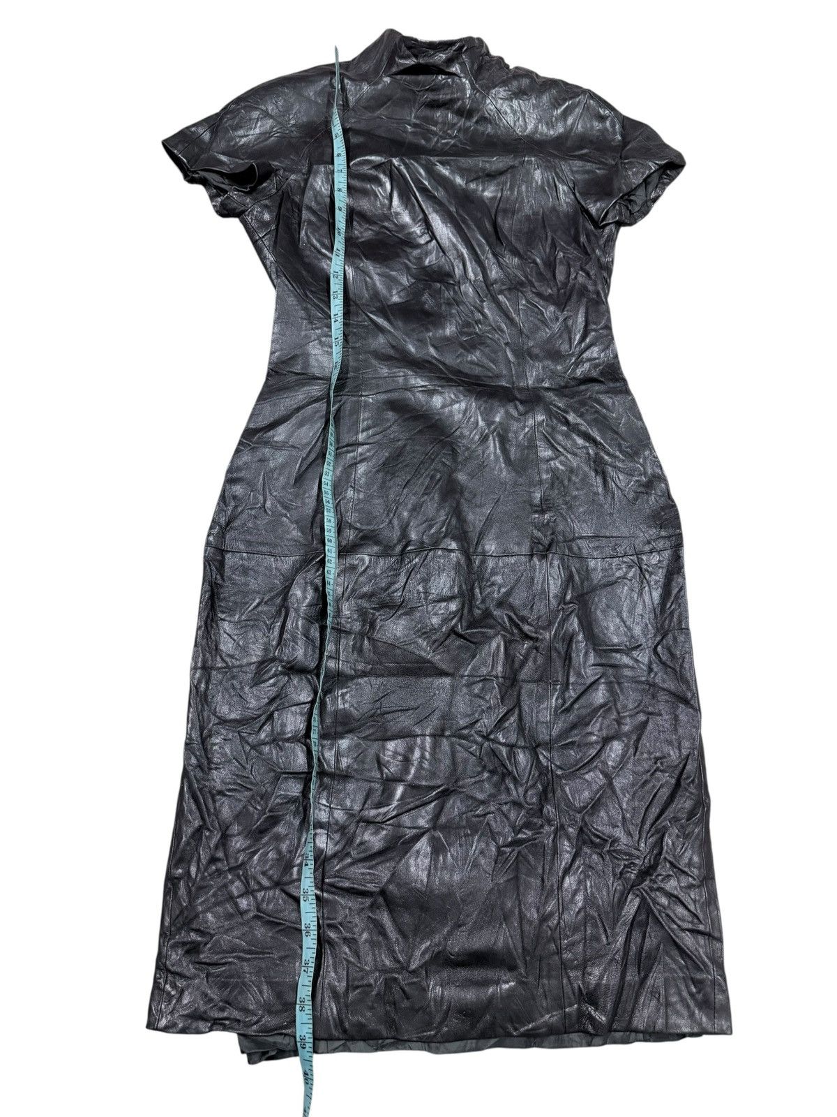 Gucci Vtg💥Gucci Era Tom ford Designer Dress Leather Black Size M / US 6-8 / IT 42-44 - 20 Thumbnail