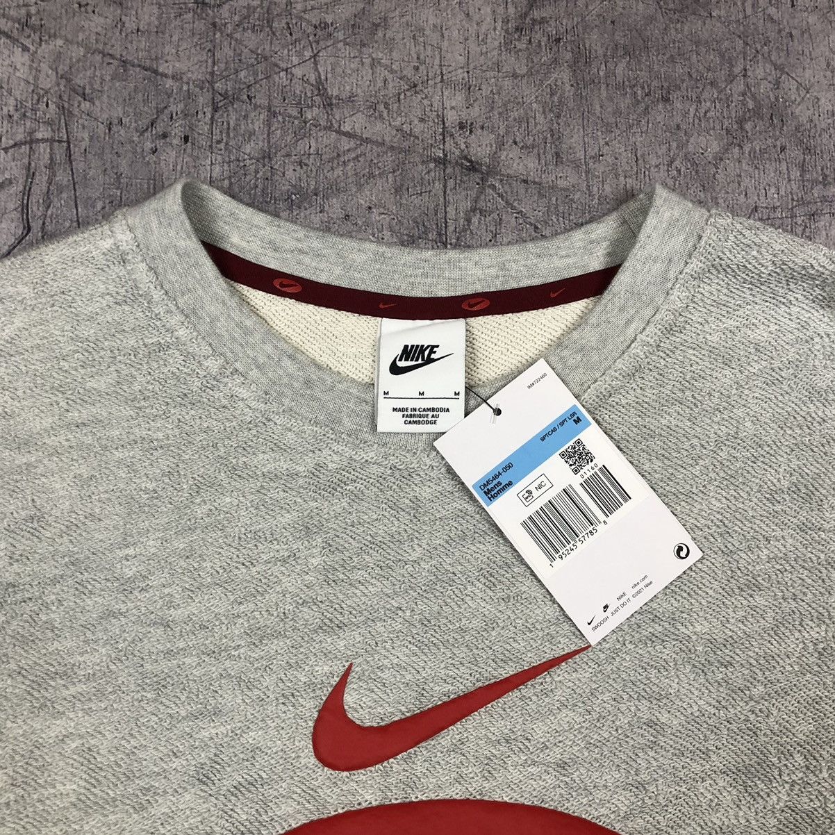 Nike NEW❗️Nike Swoosh Crew Neck Pullover Sweatshirt y2k drill 00s Size US M / EU 48-50 / 2 - 3 Thumbnail