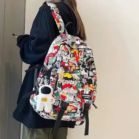 Other Cute Graffiti Print Back Pack Size ONE SIZE - 1 Thumbnail