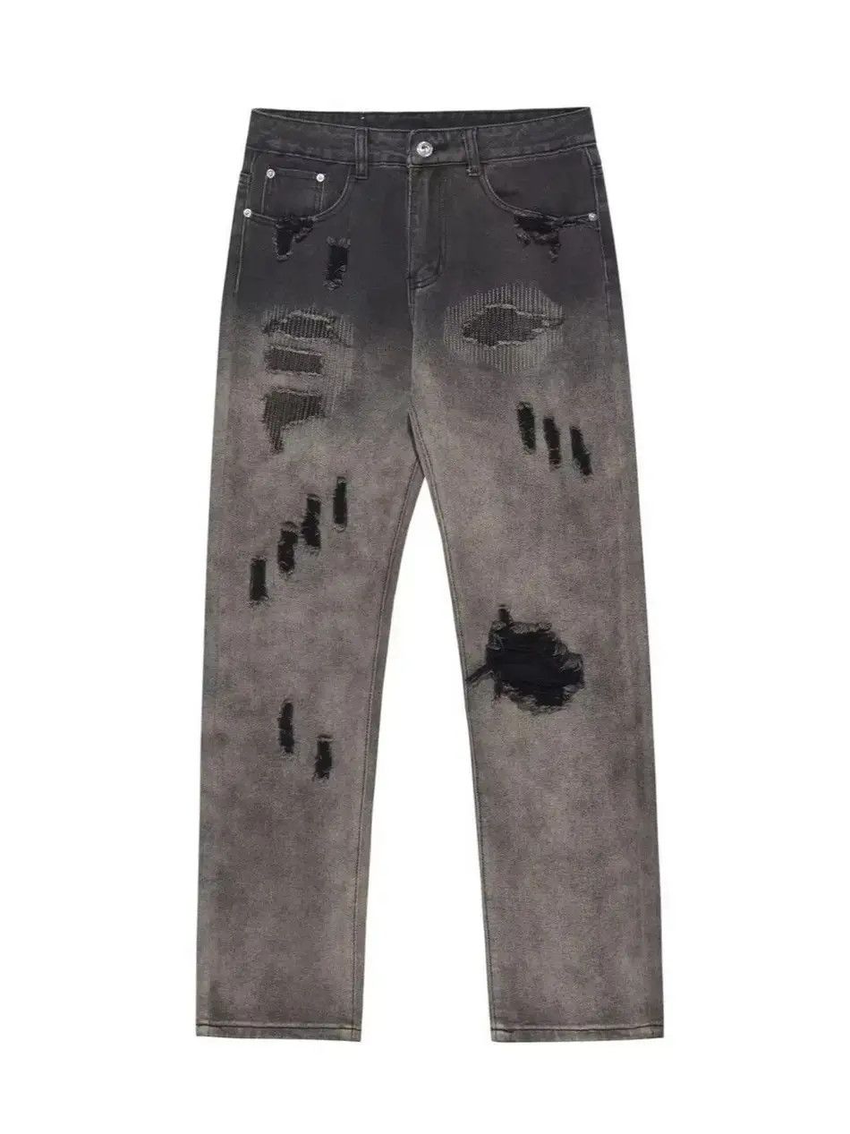 Japanese Brand Retro loose straight leg high street jeans Size US 32 / EU 48 - 3 Thumbnail