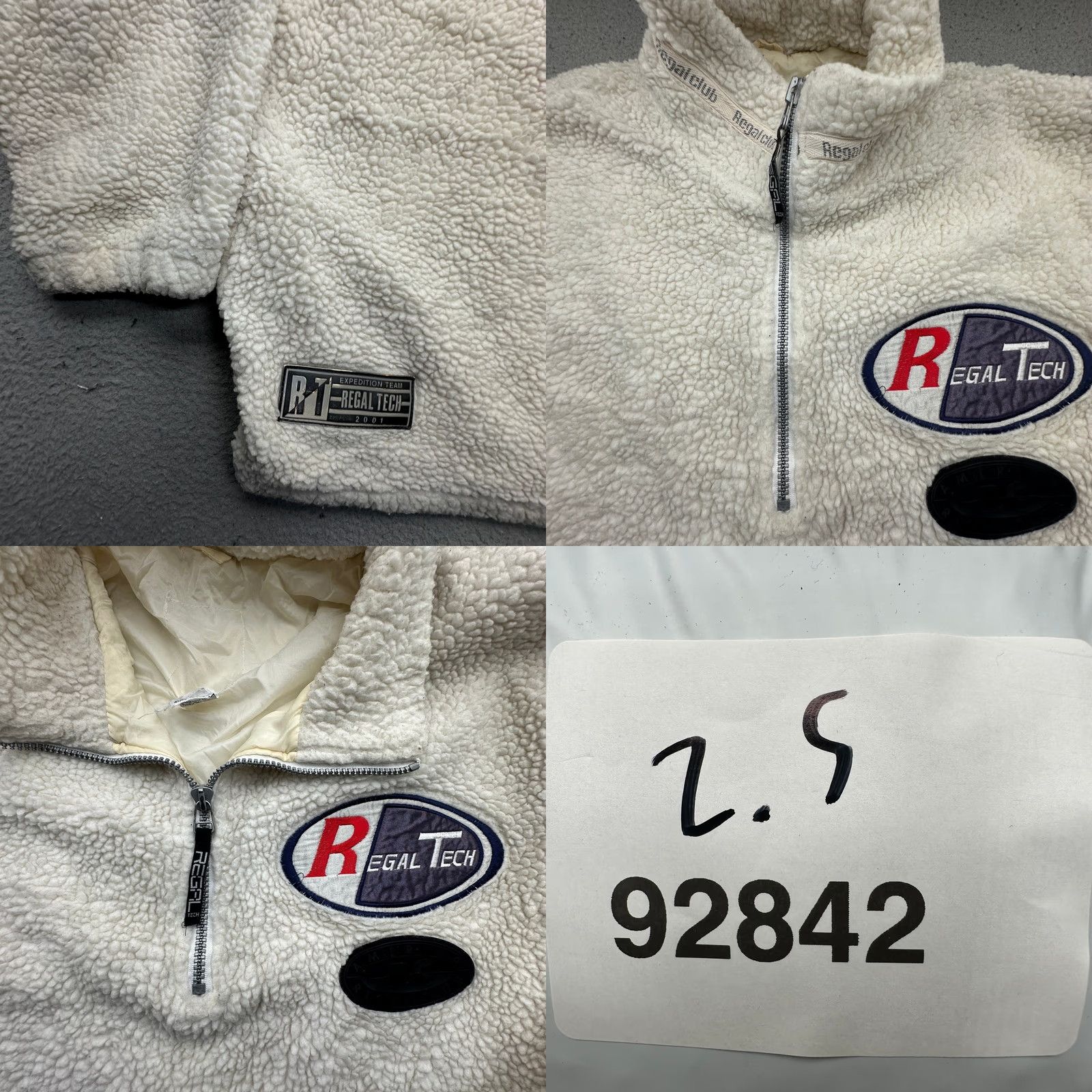 Vintage VINTAGE Regal Tech Sherpa Fleece 1/4 Zip Pullover Sweater Mens XXL White 1990s Casual Sweatshirt Size US XXL / EU 58 / 5 - 9 Thumbnail