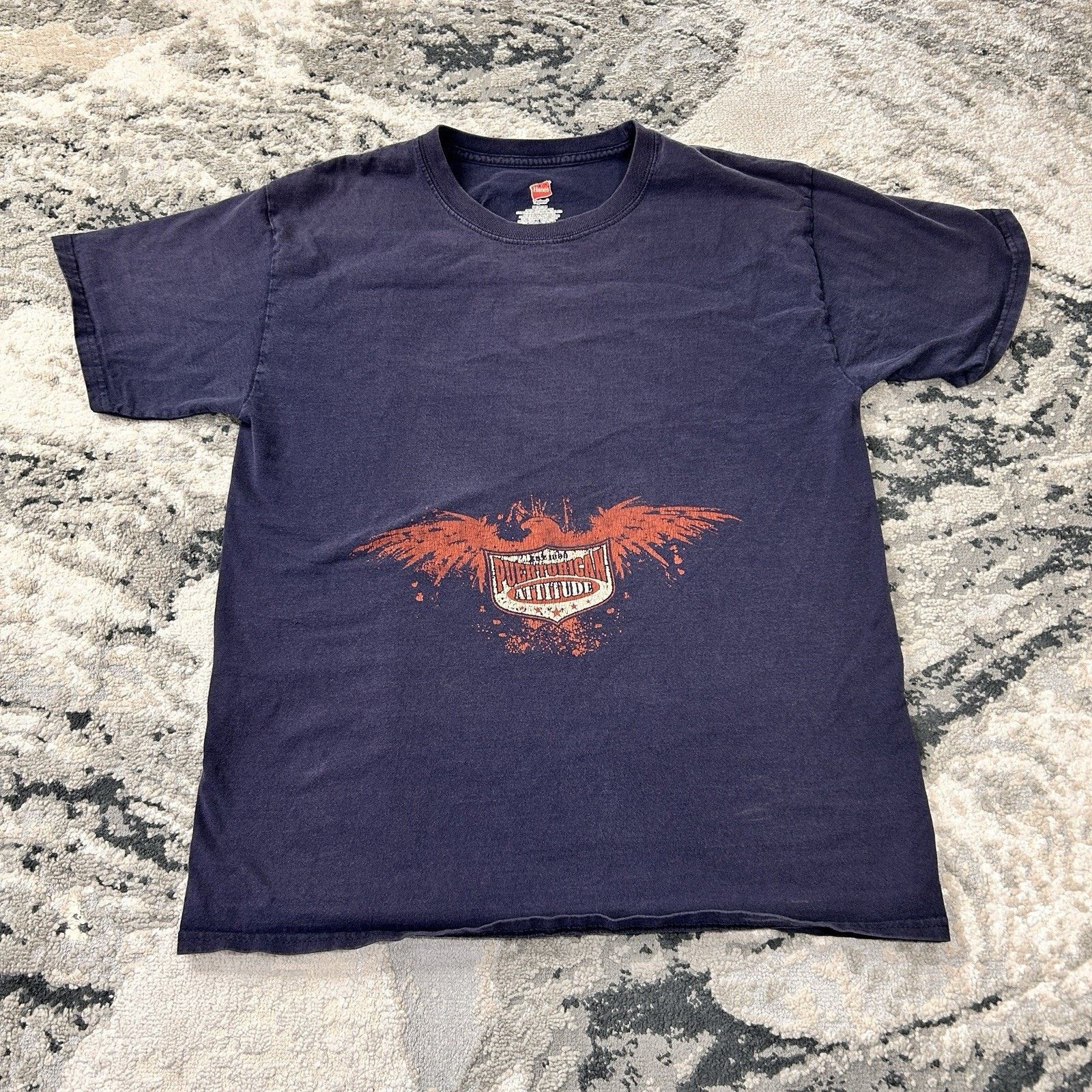 Hanes Vintage Y2K Hanes Grunge Puerto Rican Attitude Eagle Sz M Size US M / EU 48-50 / 2 - 1 Thumbnail