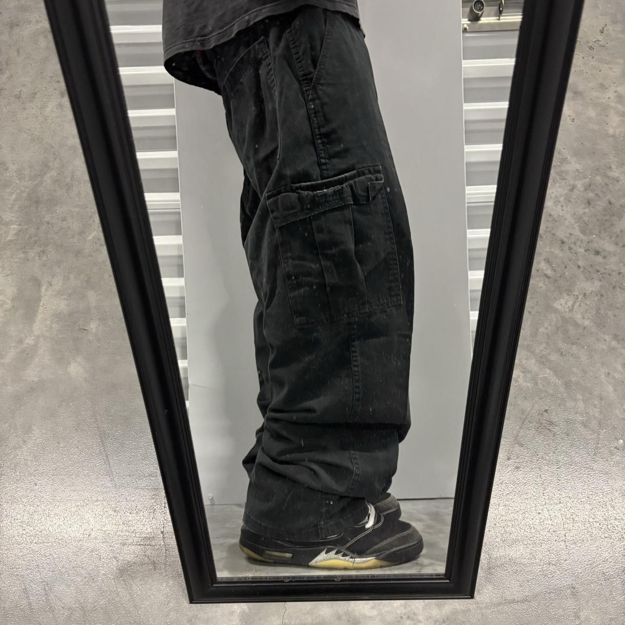 Japanese Brand × Vintage Crazy Vintage Y2K/2000s Baggy Black Streetwear Skater Cargo Pants! Size US 36 / EU 52 - 2 Thumbnail