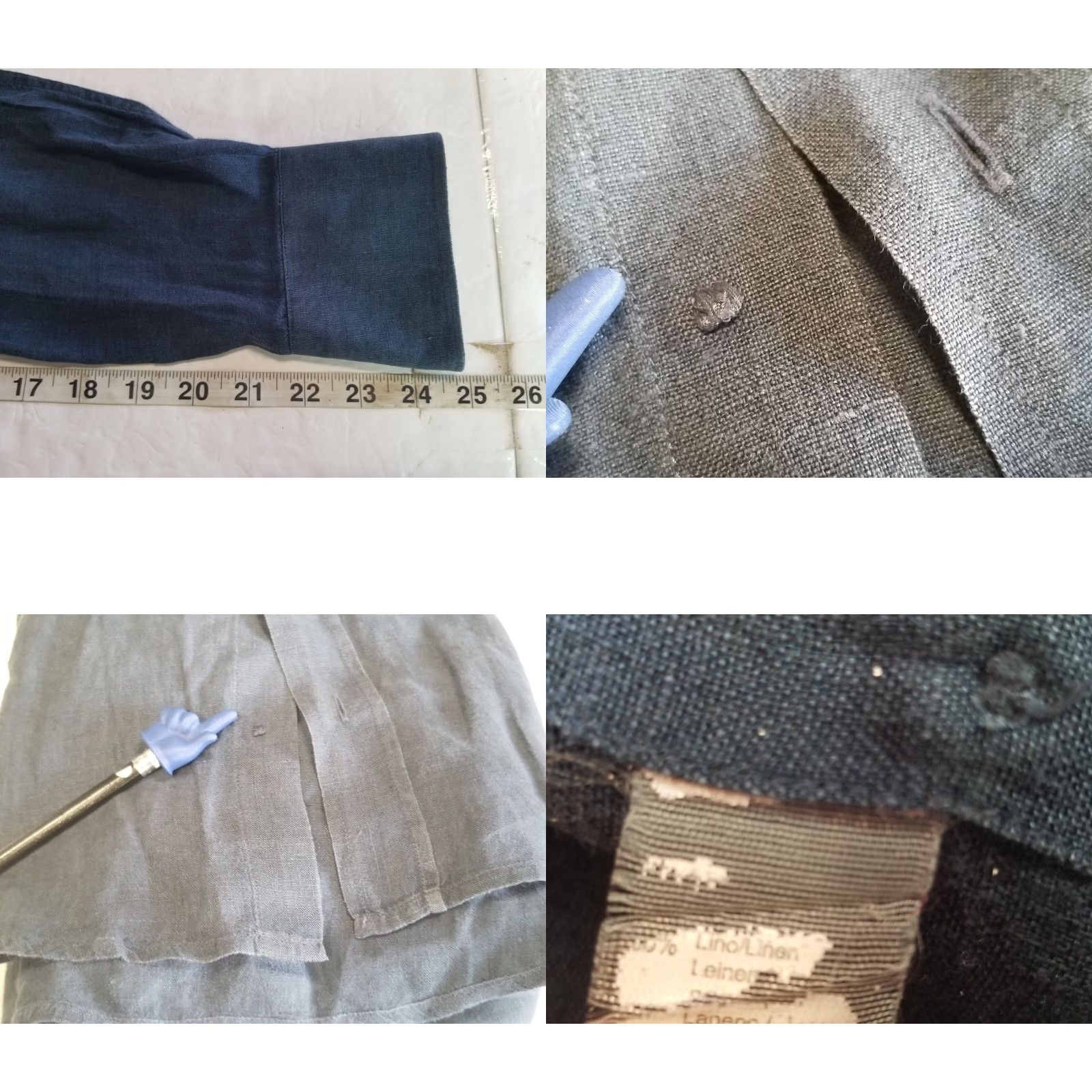 Vintage Asole & Bottoni Shirt Button-Front Linen Blue 15 3/4 40 Men Long Sleeve Collar Blue Shirt Mens Regular Size US M / EU 48-50 / 2 - 8 Thumbnail