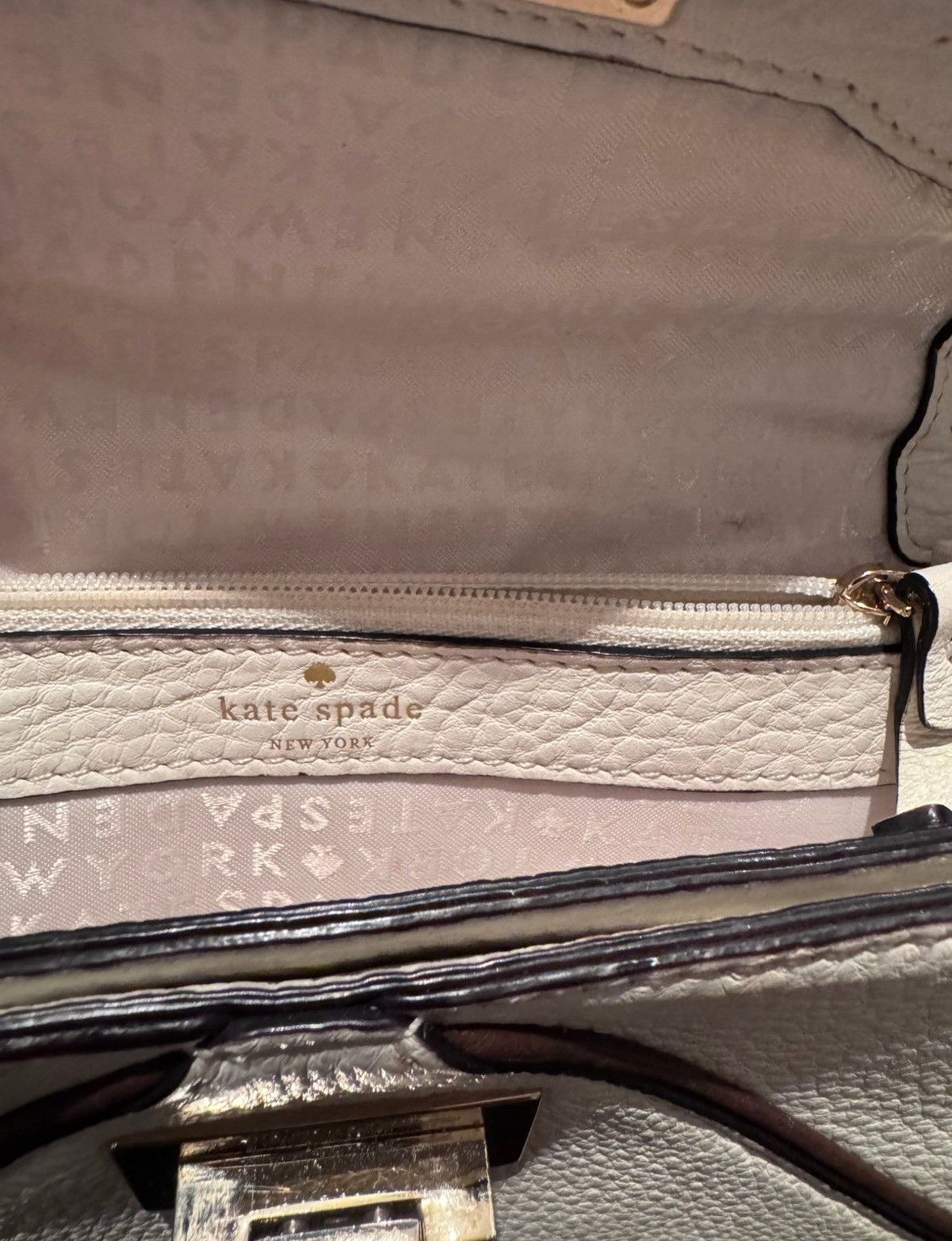 Kate Spade Kate Spade Beige and Brown Envelope Clutch Purse Size ONE SIZE - 5 Thumbnail