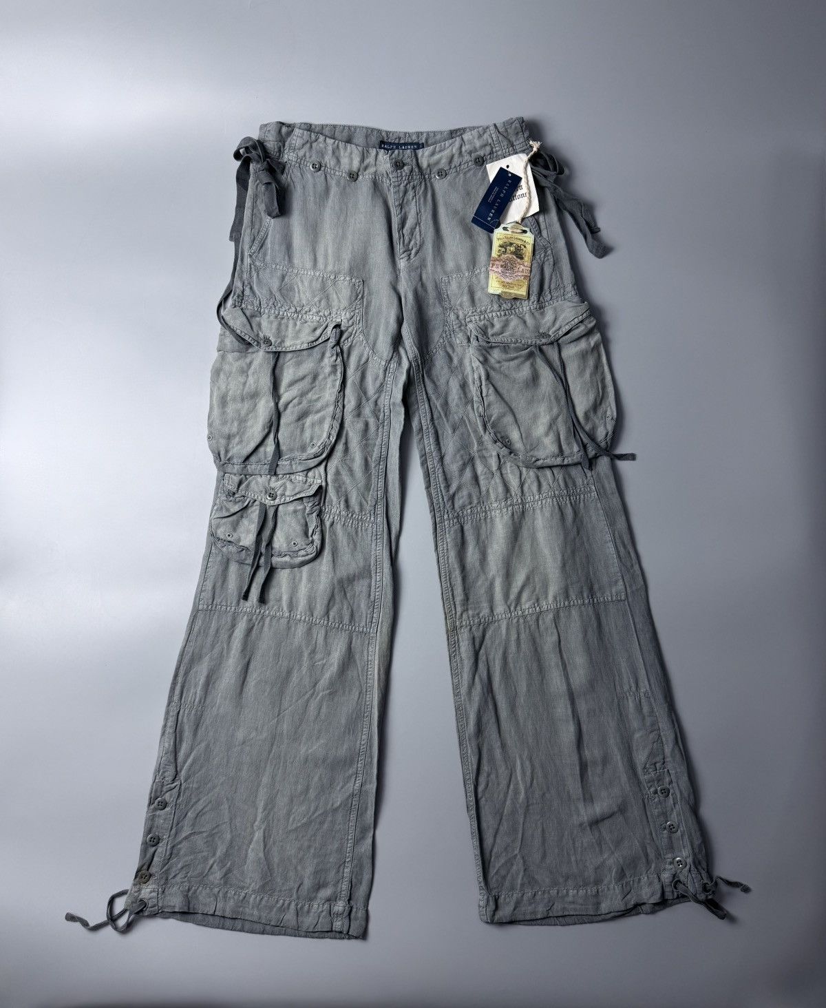 Polo Ralph Lauren Vintage Polo Ralph Lauren Silk Made Cargo Pants Size US 34 / EU 50 - 1 Thumbnail