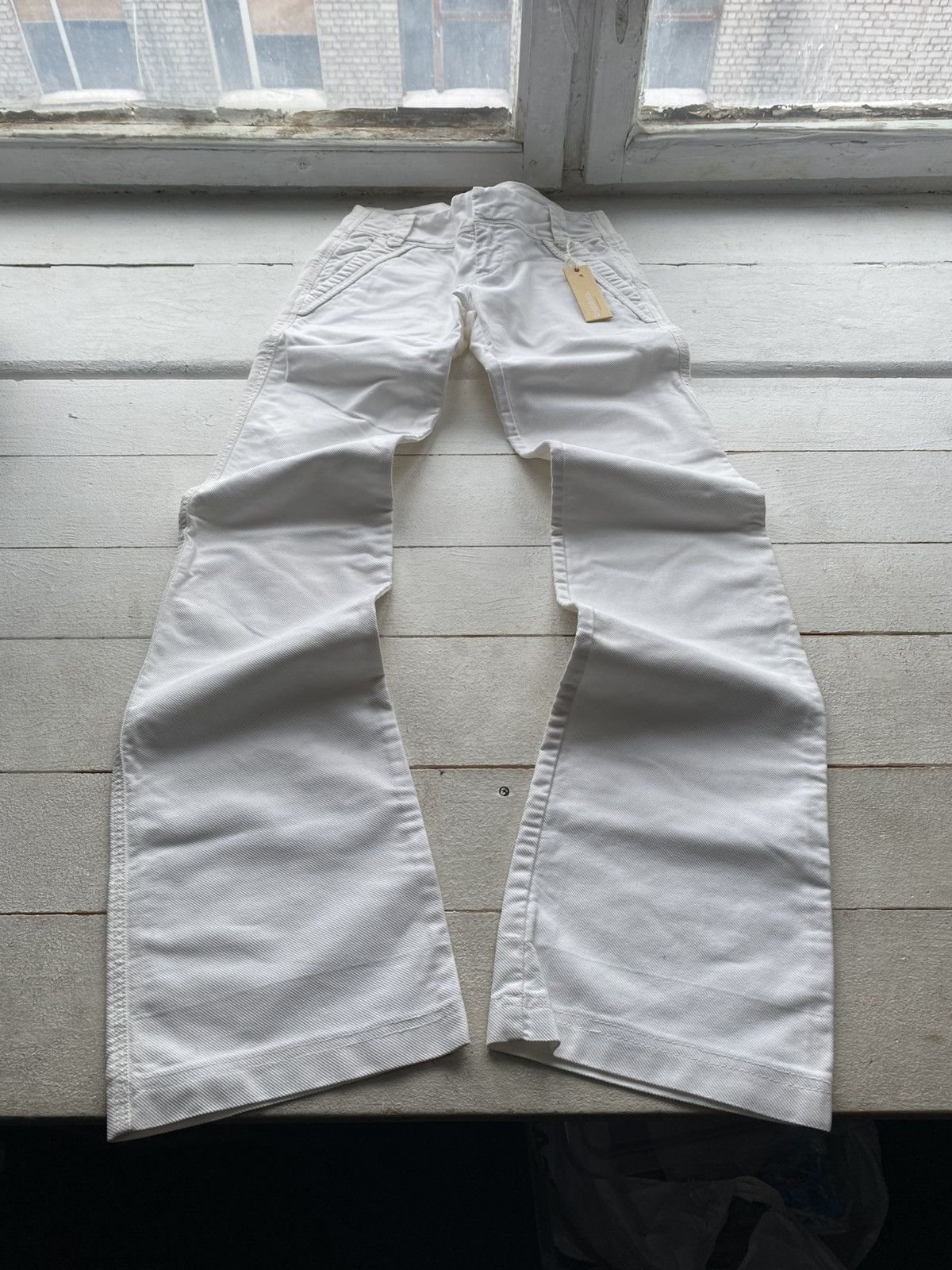 Diesel NWT Bootcut Diesel White Military Utility Pants Deadstock Size 27" / US 4 / IT 40 - 2 Thumbnail