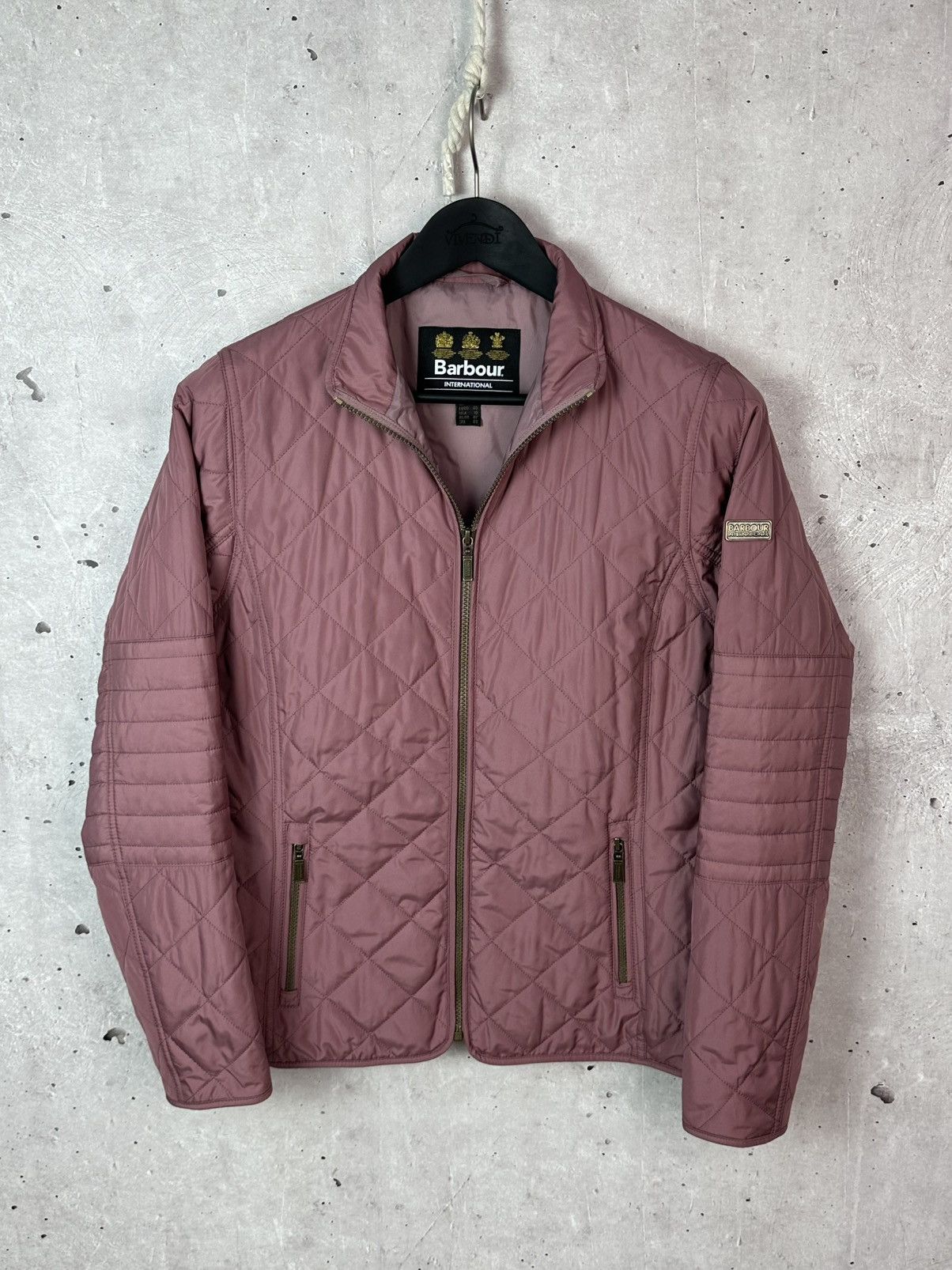 Barbour Barbour International Farleight Quilted Powder Womens Jacket Size L / US 10 / IT 46 - 1 Thumbnail