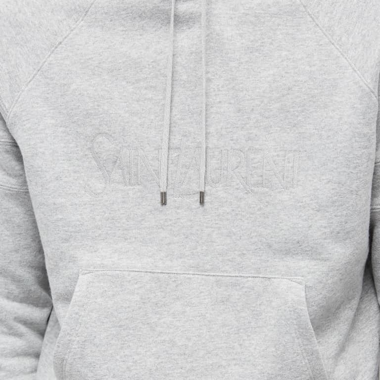 Saint Laurent Paris o1mle1224 Logo Hoodie in Grey Size US L / EU 52-54 / 3 - 5 Thumbnail