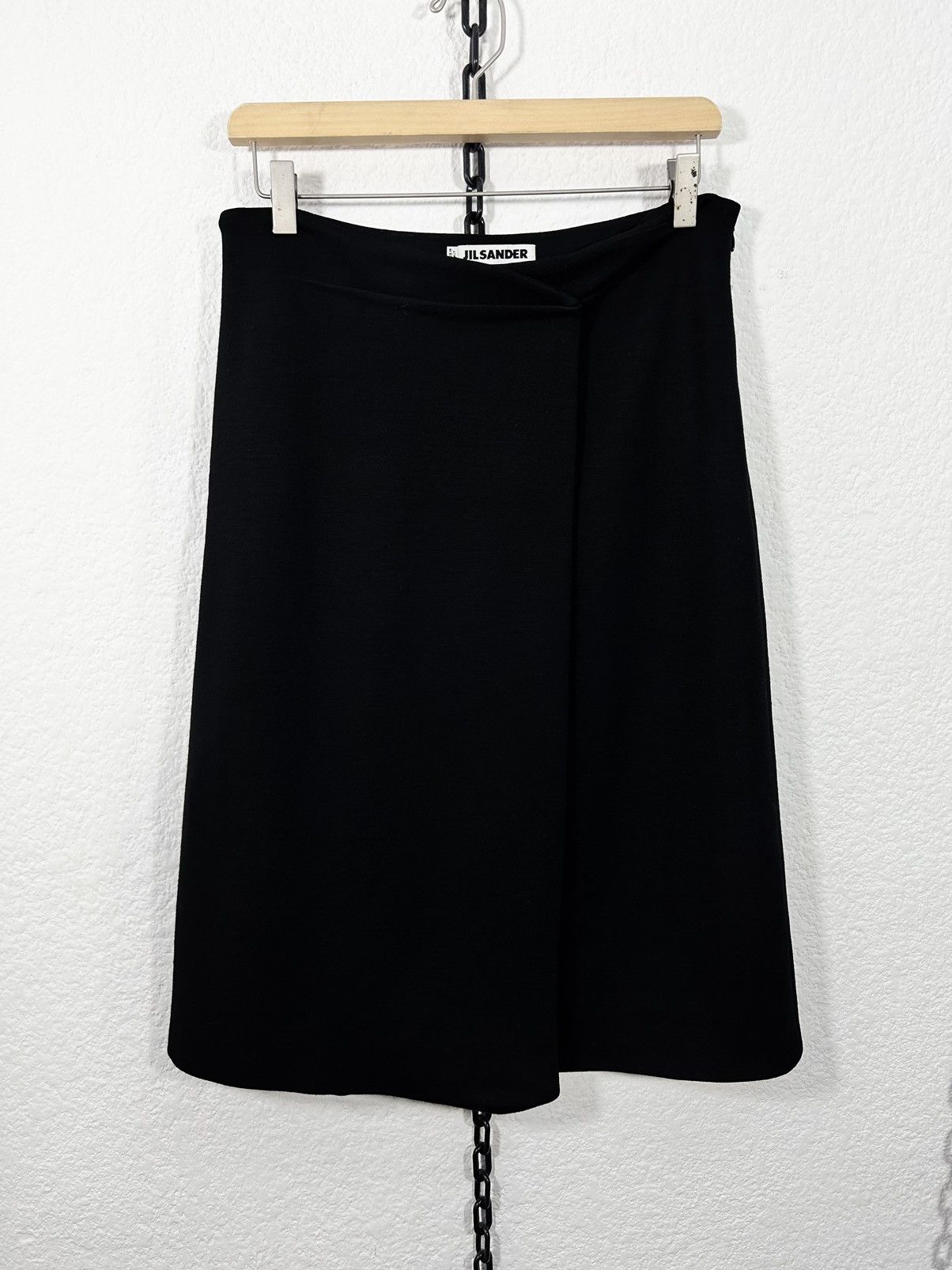 image of Jil Sander Midi Skirt Black, Women's (Size 26)