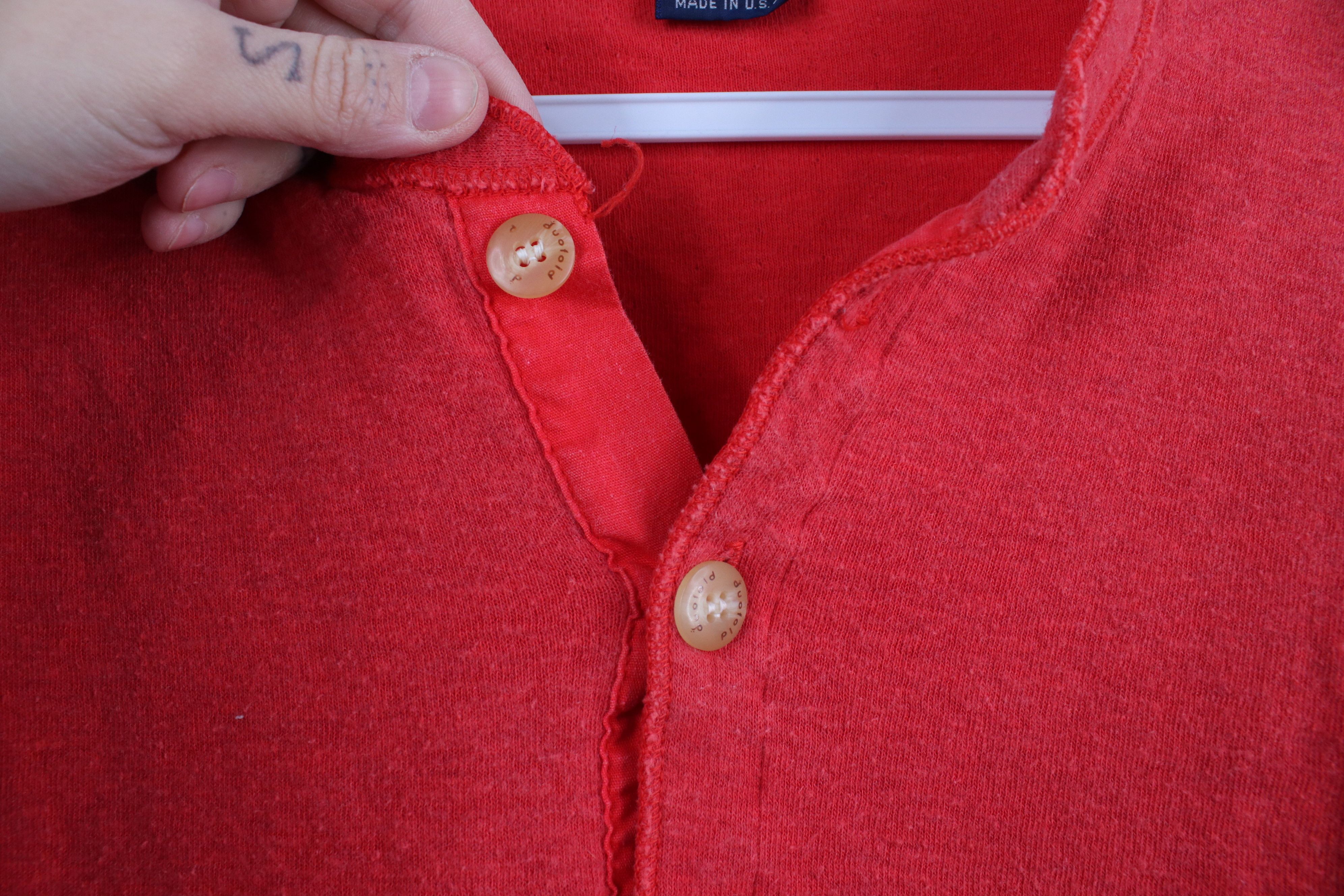 Vintage Vintage 70s Streetwear Blend Thermal Knit Henley T-Shirt USA Size US S / EU 44-46 / 1 - 4 Thumbnail