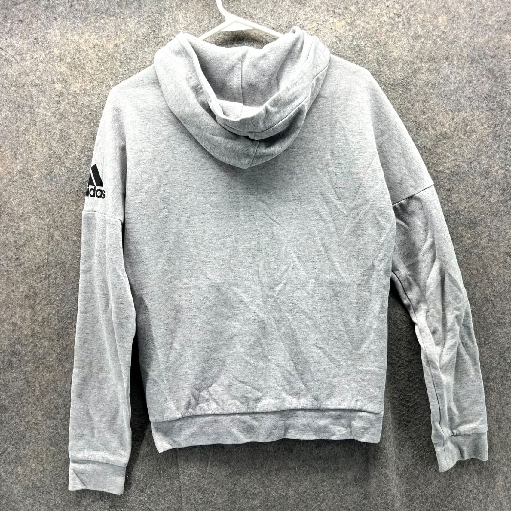 Adidas Adidas Jacket Women Small Heather Gray Full Zip ID Stadium Hoodie Fleece Trefoil Size S / US 4 / IT 40 - 2 Thumbnail
