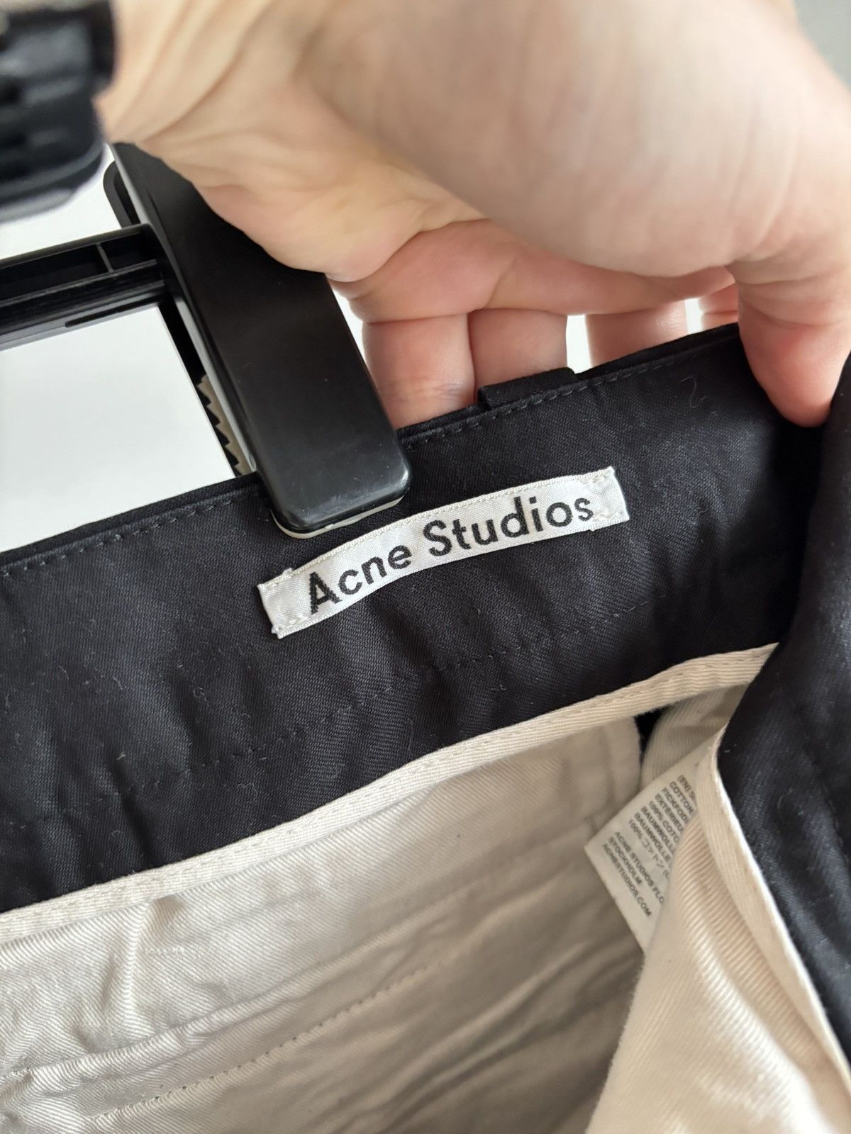 Acne Studios Acne Studios Black Cotton Pants Size US 33 - 6 Thumbnail