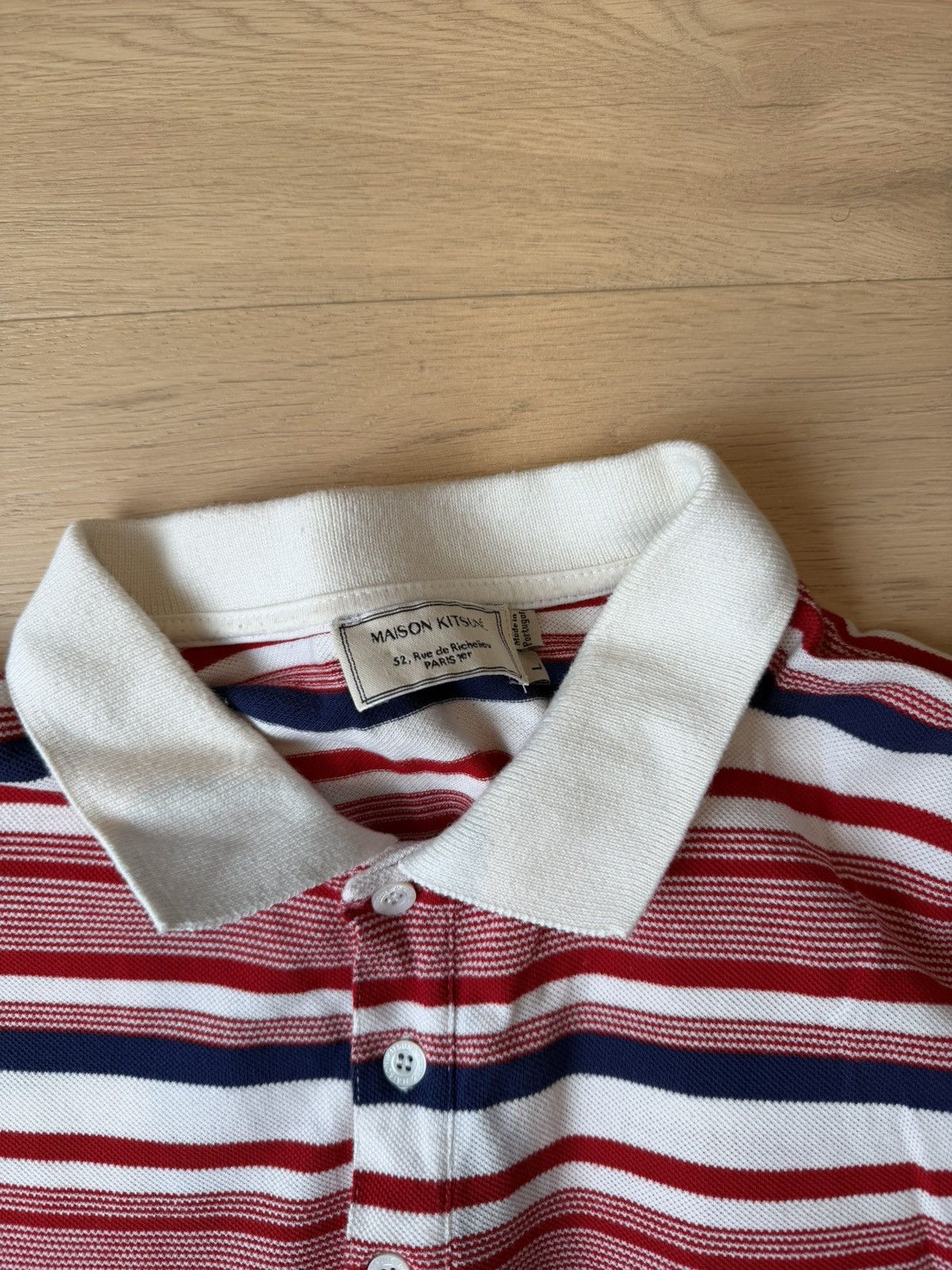 Maison Kitsune Madison Mitaune Striped Polo Size US L / EU 52-54 / 3 - 4 Thumbnail