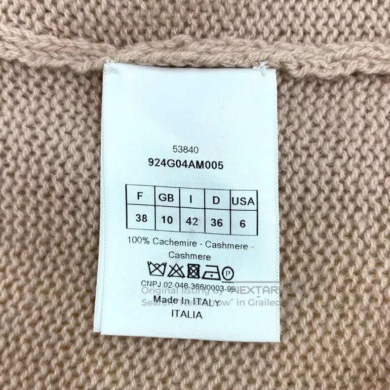 Dior Dior Oat-coloured cashmere lace-on long-sleeved knitted ca Size XS / US 0-2 / IT 36-38 - 6 Thumbnail