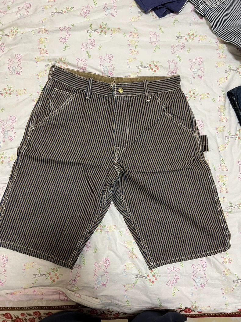 The Real McCoy's The Real McCoy's746 Striped Work Shorts Size US 32 / EU 48 - 1 Thumbnail