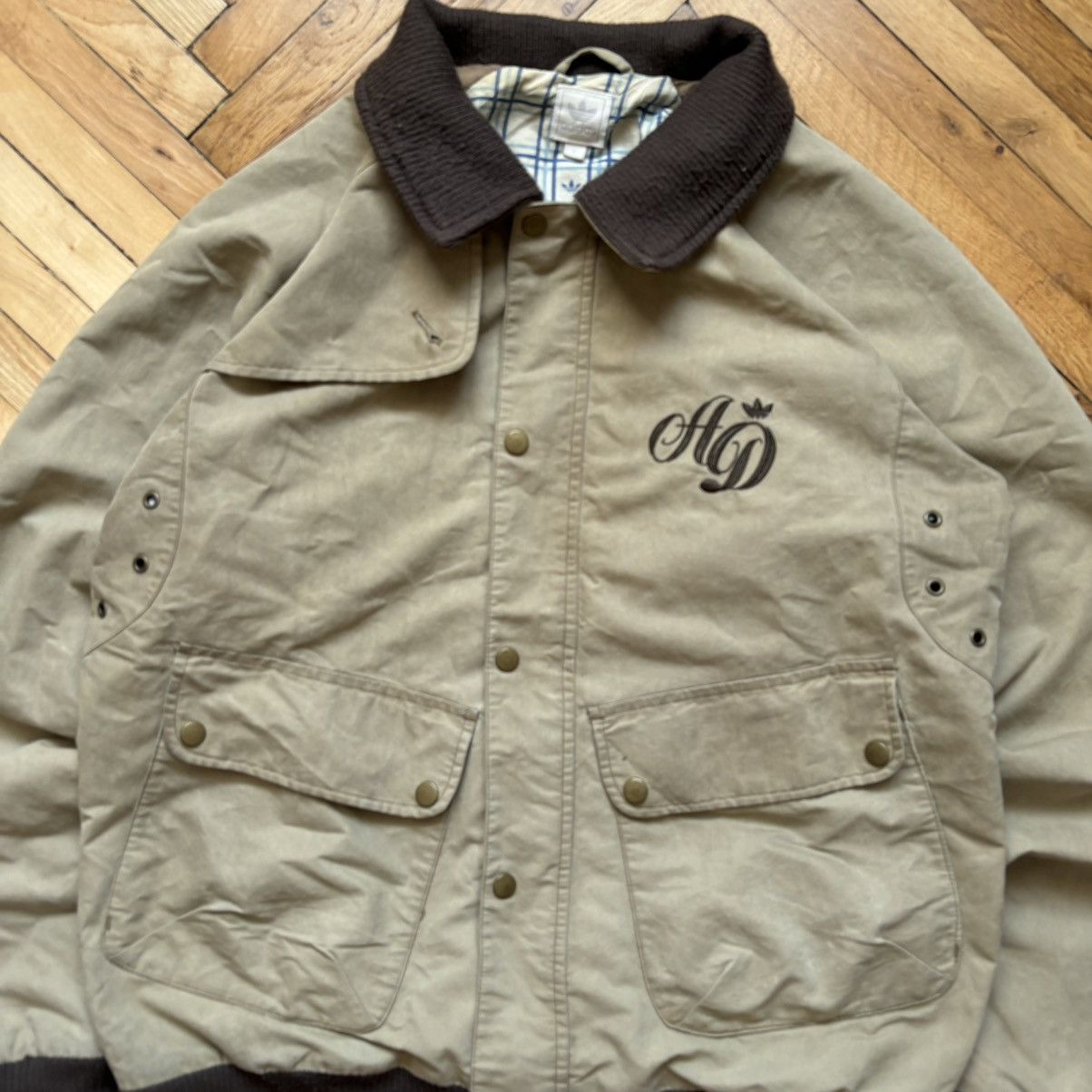 Adidas Last Drop‼️ Vintage 2004 Adidas Canvas Jacket Y2K Punk Size US S / EU 44-46 / 1 - 2 Thumbnail