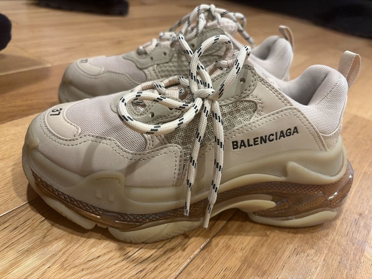 Balenciaga Balenciaga Triple S Clear Sole Off-White Sneaker Size US 7 / IT 37 - 1 Thumbnail