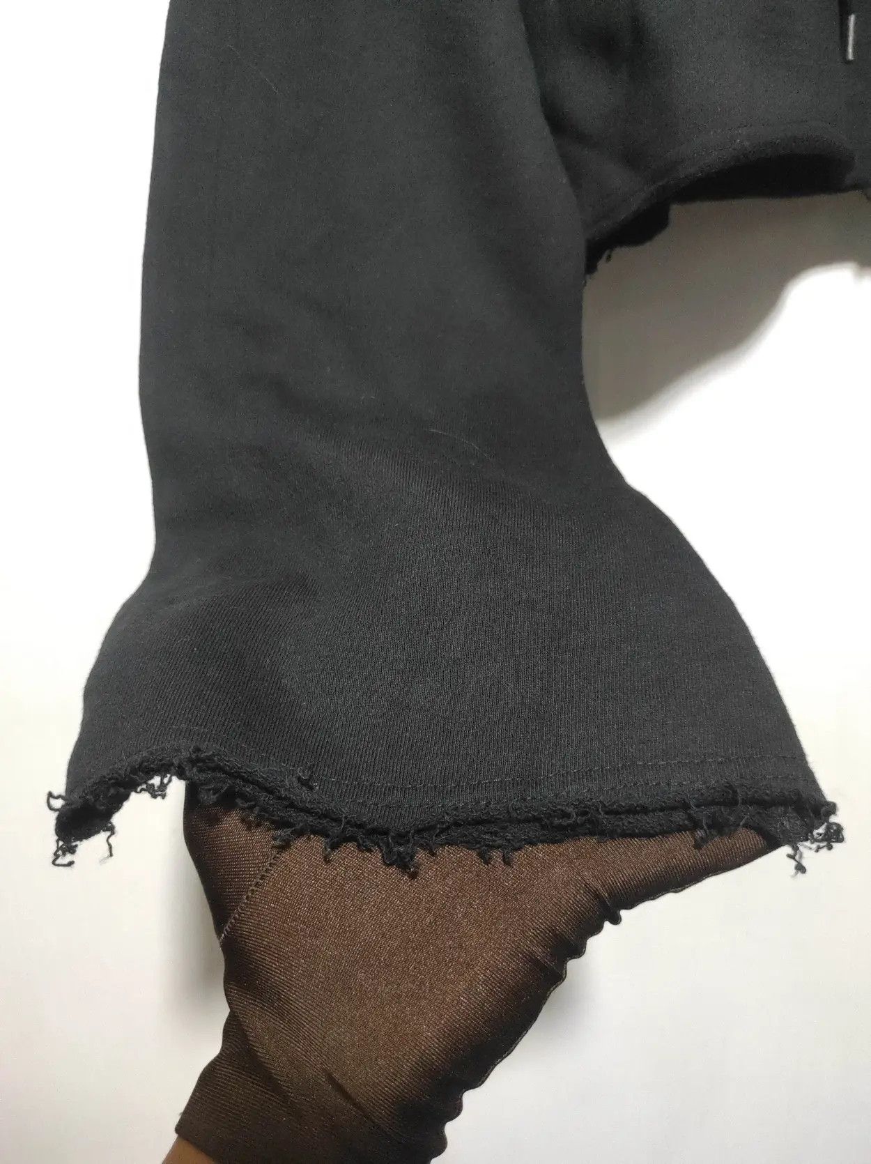 Japanese Brand Peace Crop Black Fur Hoodie Parka IfSixWasNine LGB style Size M / US 6-8 / IT 42-44 - 7 Thumbnail