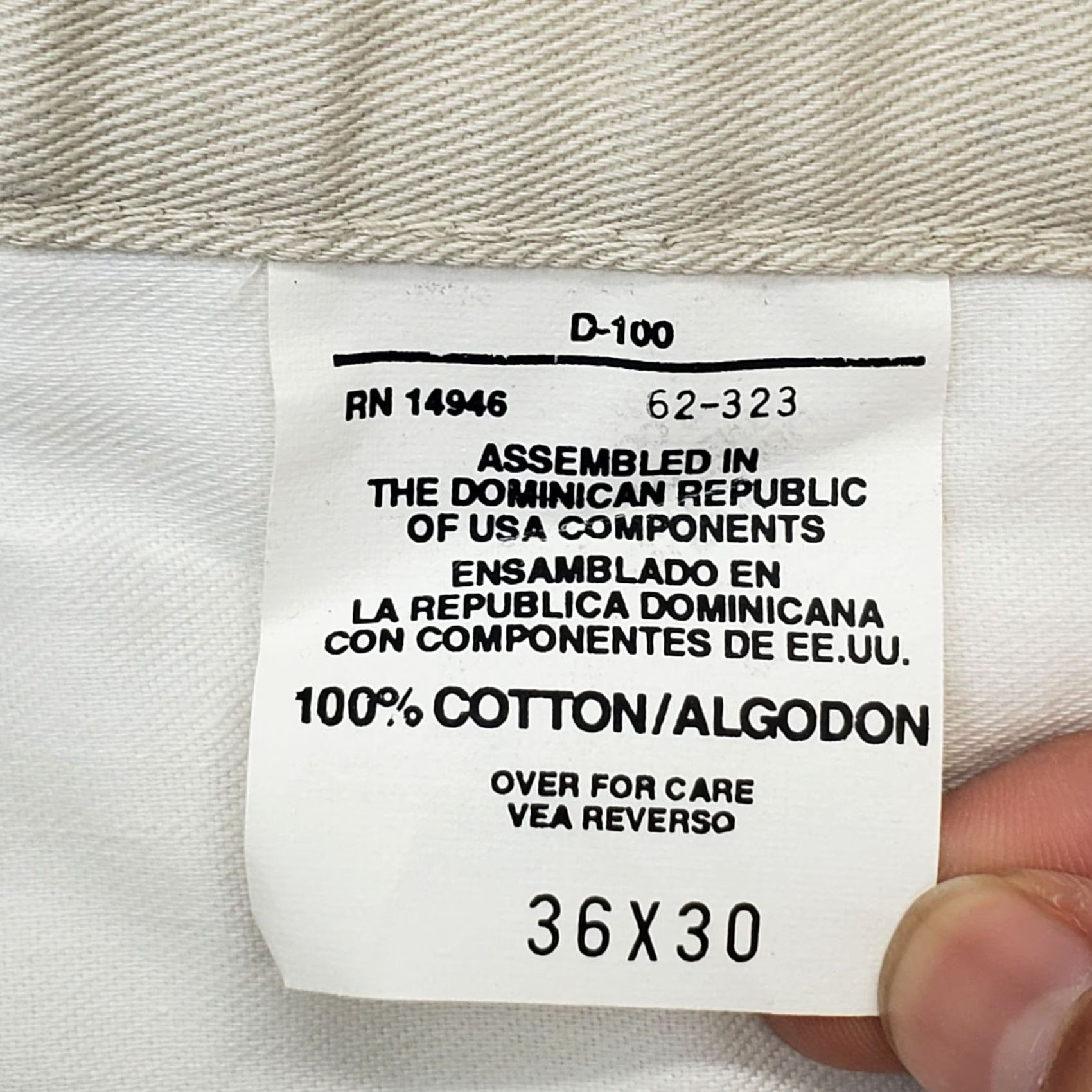 Vintage Flyers Pants Mens Size 36 Tan 100% Cotton Low Waist Relaxed Fit Wrinkle Free Straight Khakis Size US 36 / EU 52 - 7 Thumbnail