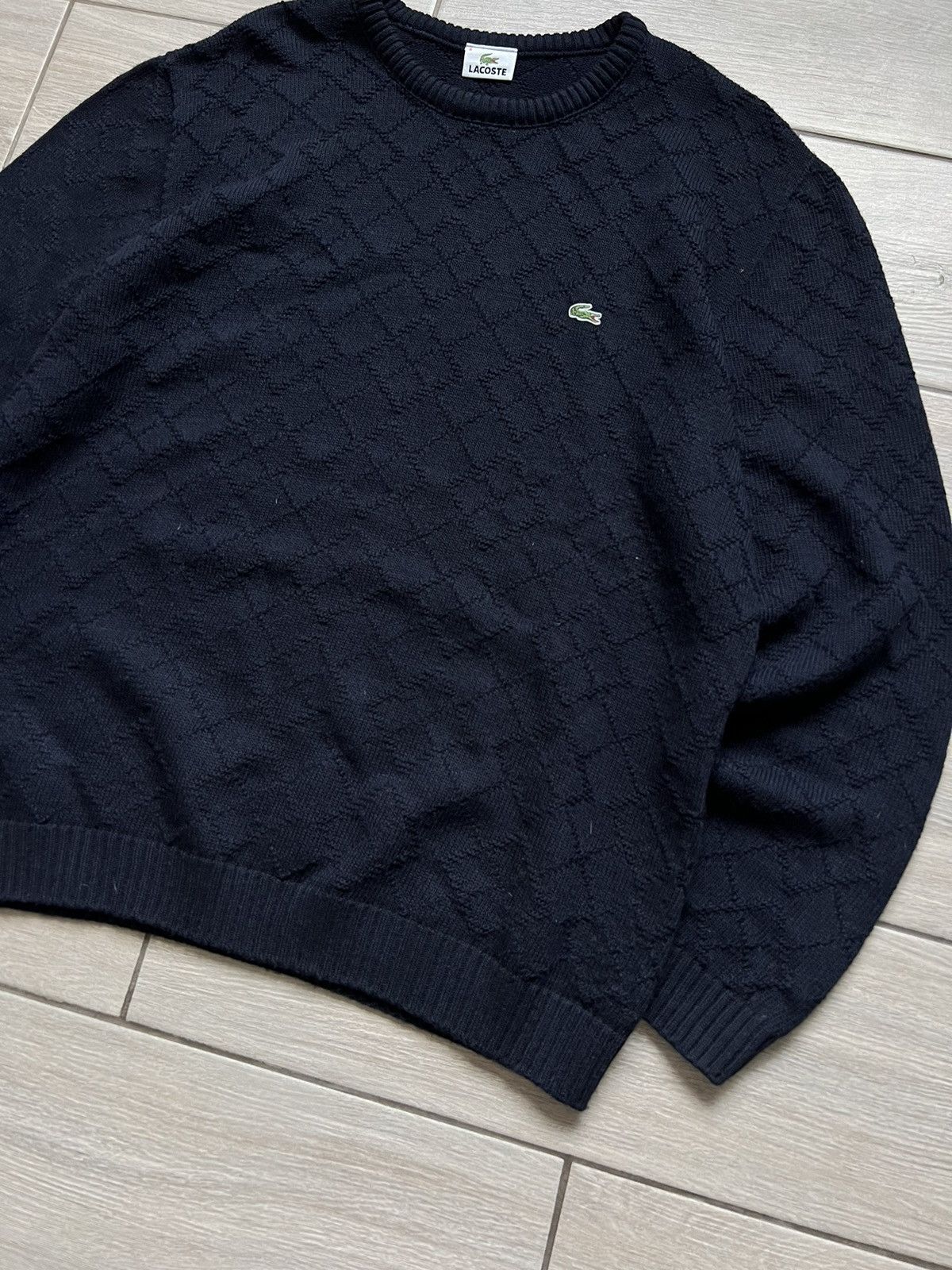 Lacoste Vintage Lacoste Sweater Wool Blue Knit Baggy 90s XL Size 6 Size US XL / EU 56 / 4 - 6 Thumbnail