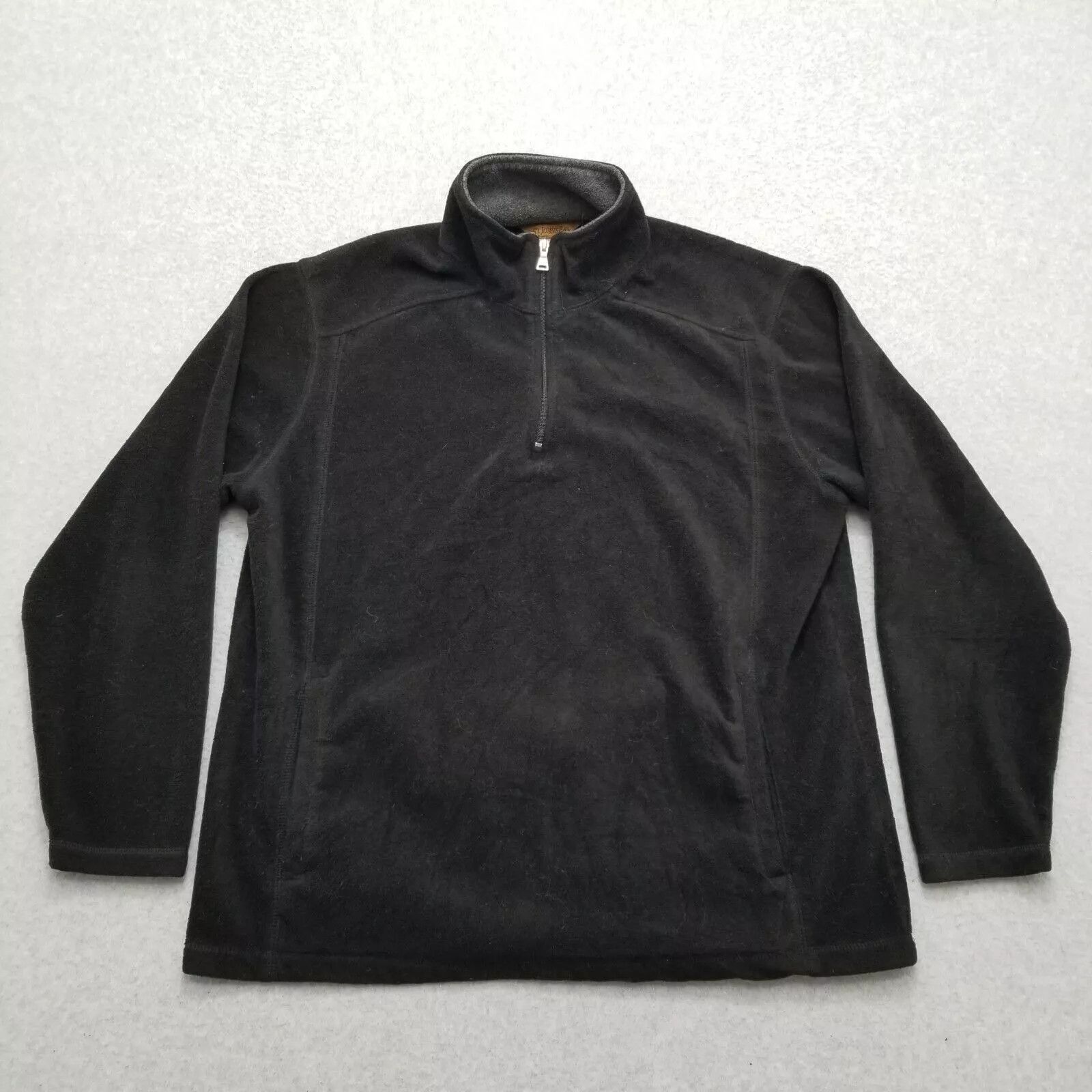 St. Johns Bay St Johns Bay Fleece Jacket Womens Large Black Pockets Zip Size L / US 10 / IT 46 - 1 Thumbnail