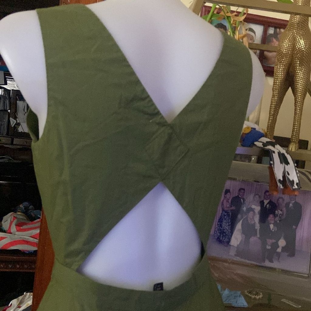 Other Saloni Zoe zoey dress cutout uk 8 is US 4 military green Size S / US 4 / IT 40 - 10 Thumbnail