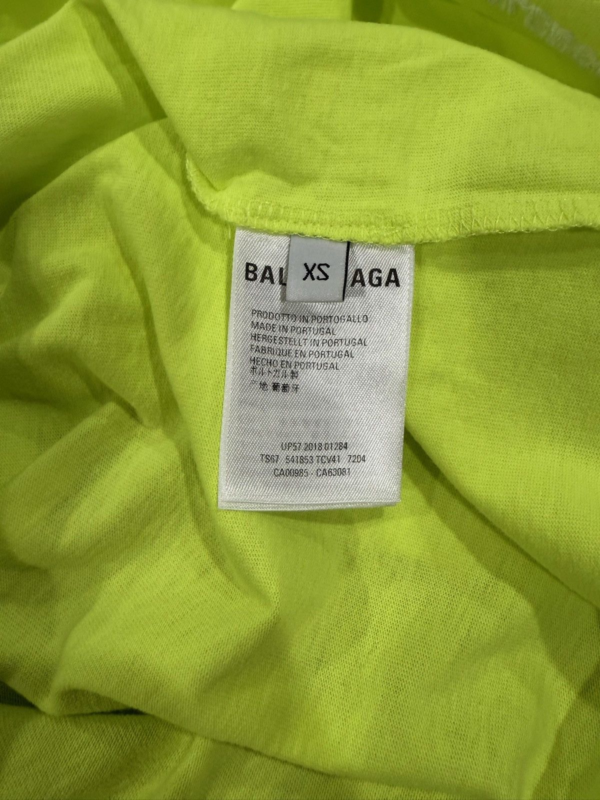 Balenciaga Balenciaga Oversized Neon Yellow Logo T Shirt Size US L / EU 52-54 / 3 - 5 Thumbnail