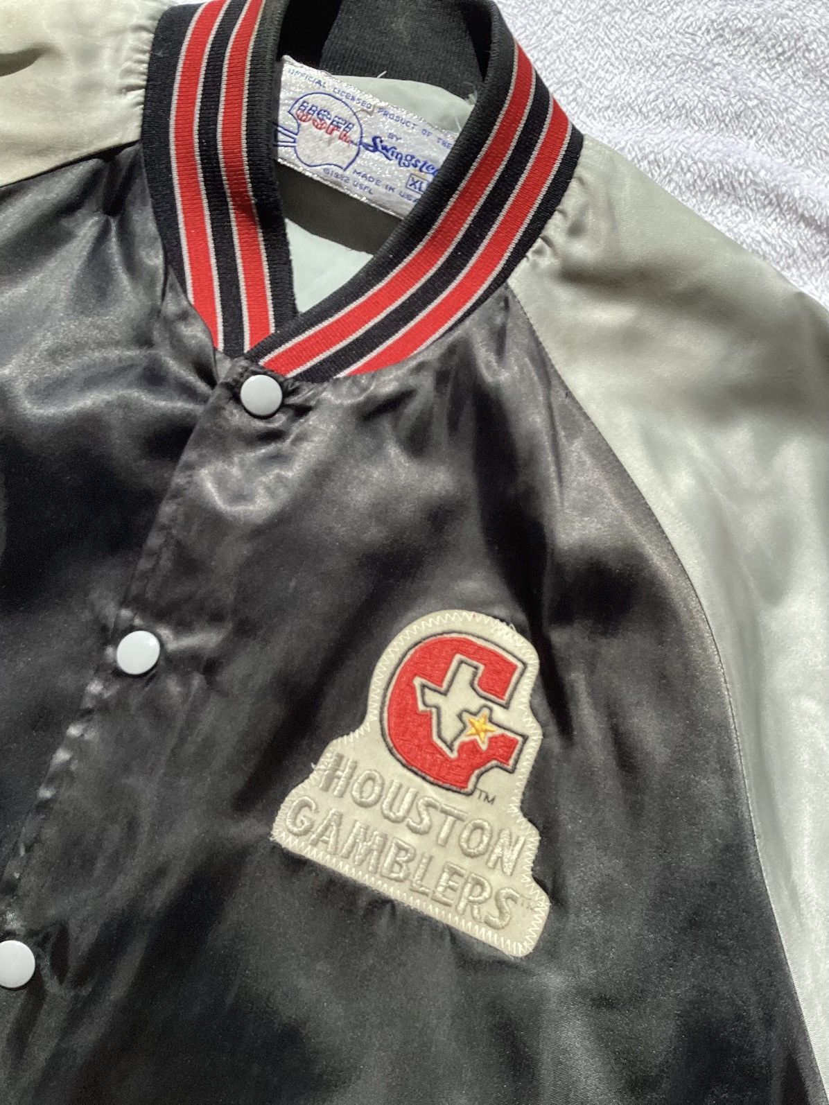 NFL Vtg 1980s Houston gamblers swingster USA made button jacket Size US XL / EU 56 / 4 - 4 Thumbnail