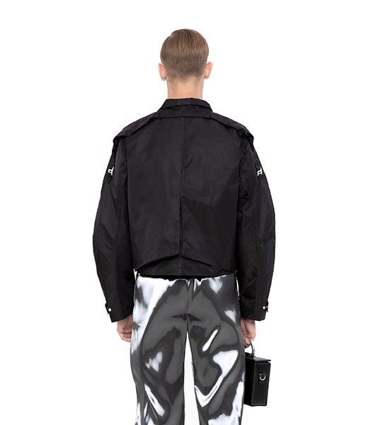 Heliot Emil SS20 'TORQUED ELLIPSE' BULLFIGHTER BLACK TECHNICAL JACKET Size US L / EU 52-54 / 3 - 15 Thumbnail