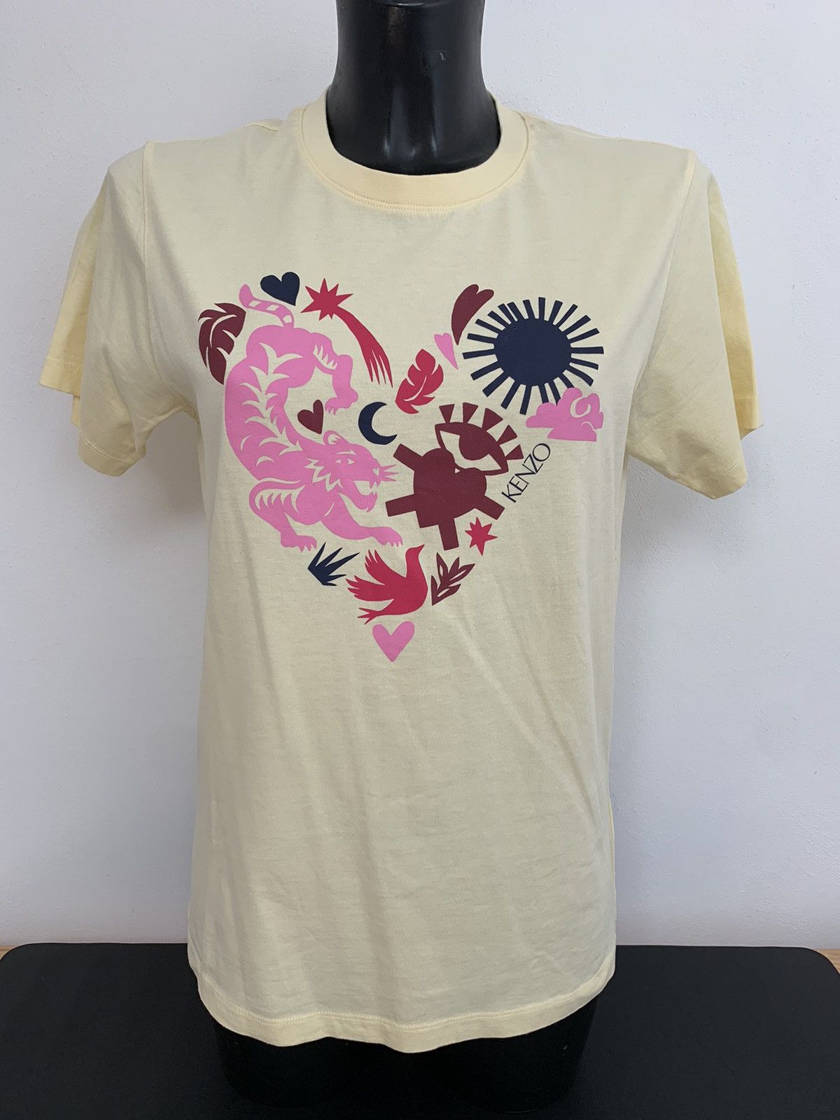 Kenzo Kenzo Cotton T-Shirt Cream Size S / US 4 / IT 40 - 1 Thumbnail