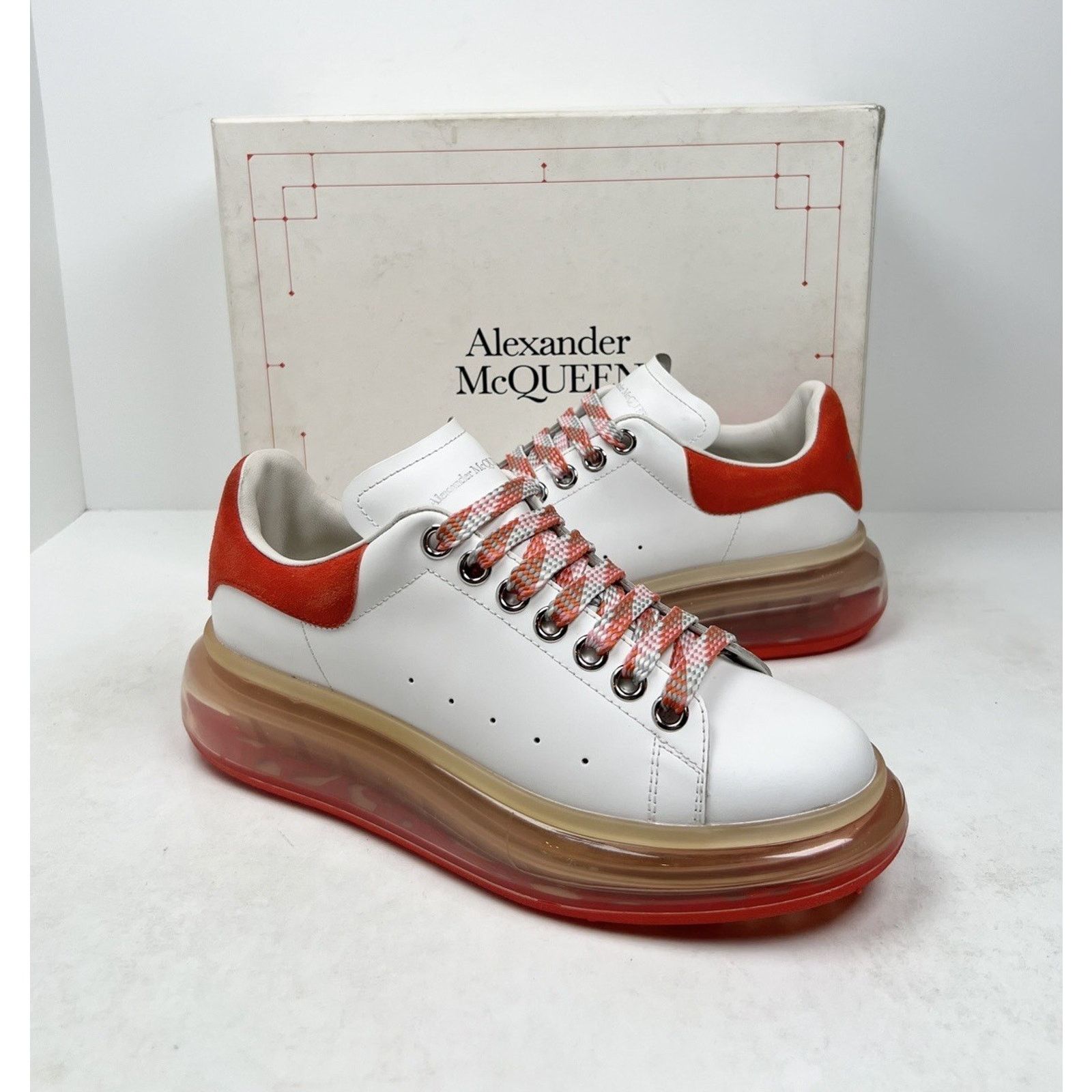 Alexander McQueen Size 38EU/8W - Alexander McQueen Clear Sole Sneakers🧡 Size US 8 / IT 38 - 2 Thumbnail