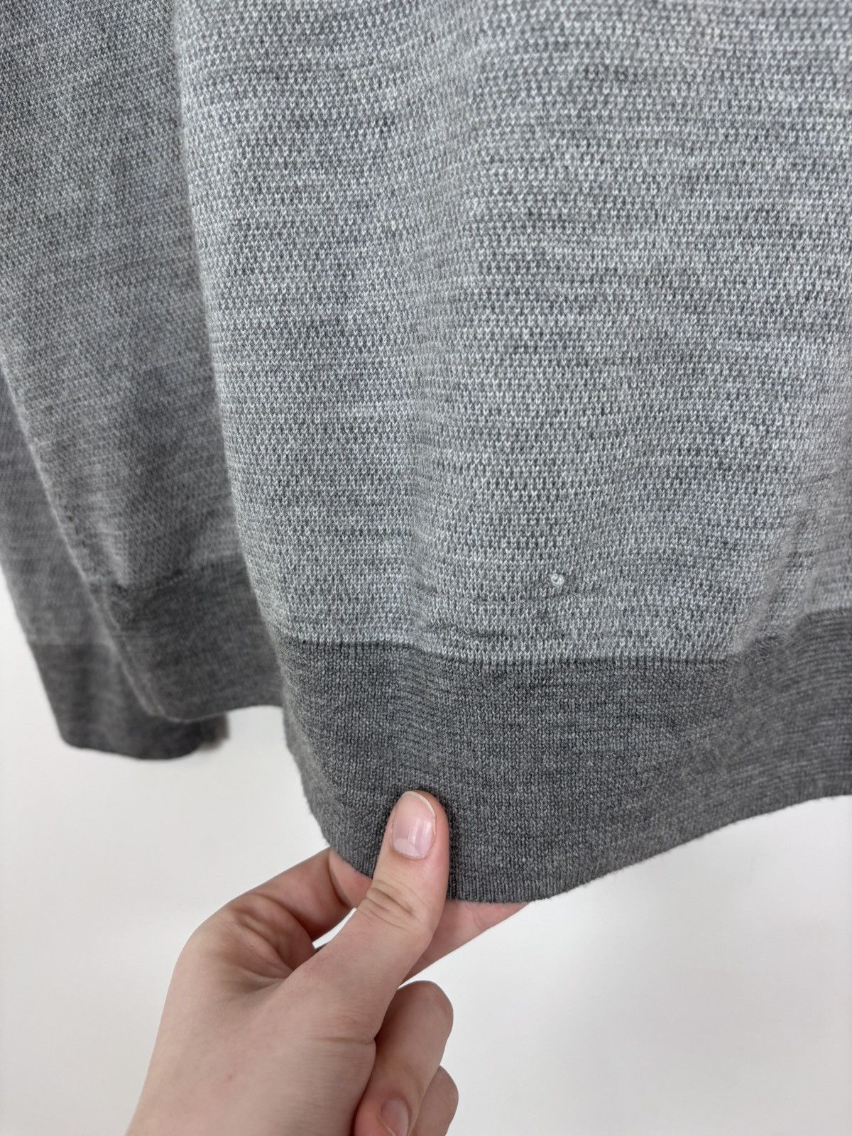 Brooks Brothers Brooks Brothers Men’s Grey Wool 1/4 Zip Knit Sweater Size US L / EU 52-54 / 3 - 6 Thumbnail