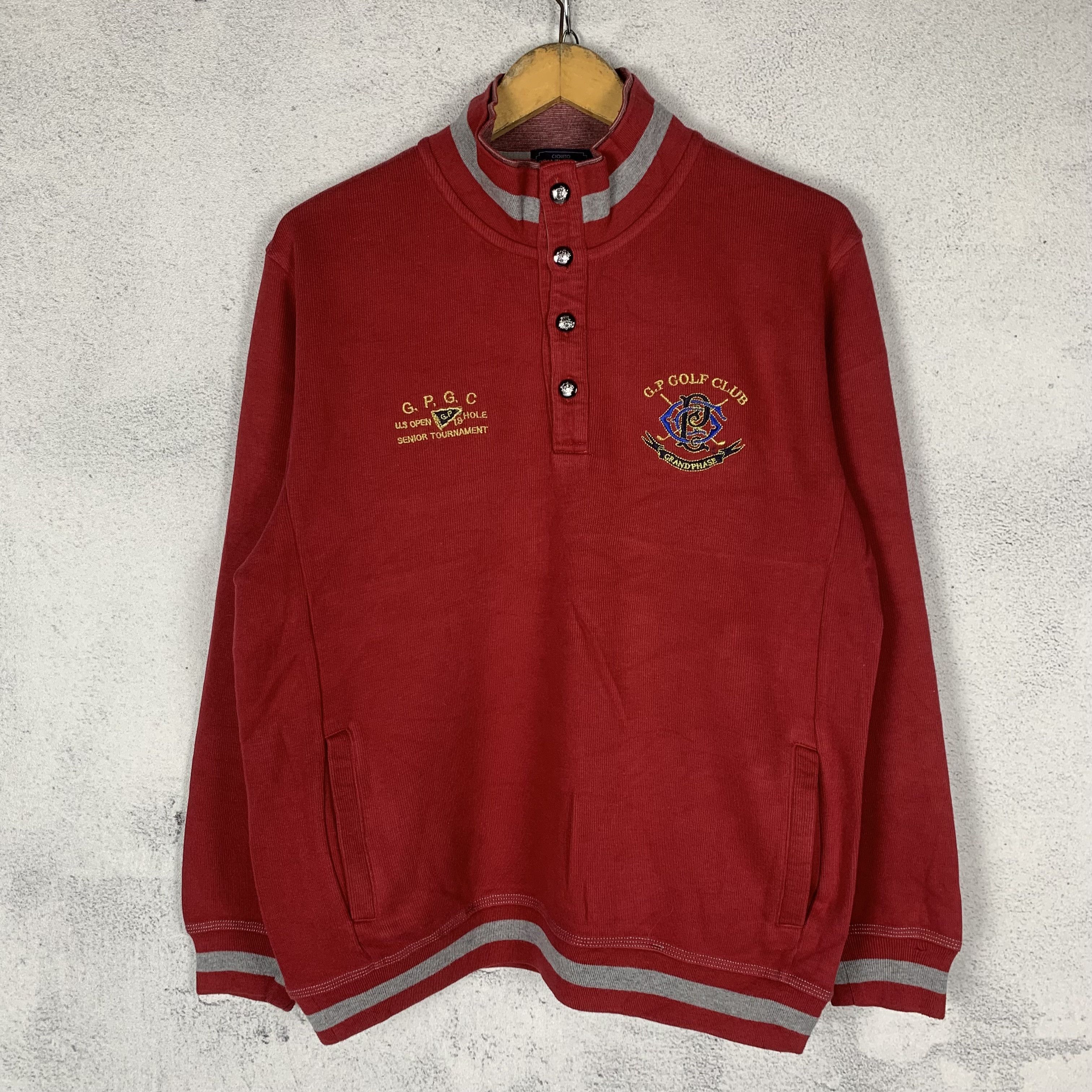 Vintage Vintage Grand Phase Ciqueto Half Button Sweatshirt Size US M / EU 48-50 / 2 - 1 Thumbnail