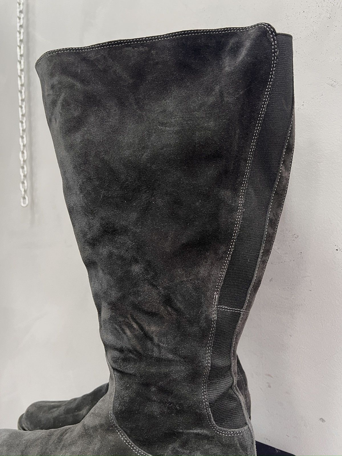 14th Addiction Leather ann demeulemeester style suede moto boots Size US 13 / EU 46 - 6 Thumbnail