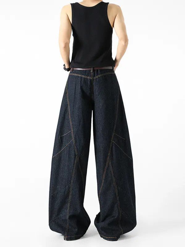 Japanese Brand Retro loose high street micro flared jeans Size US 32 / EU 48 - 5 Thumbnail