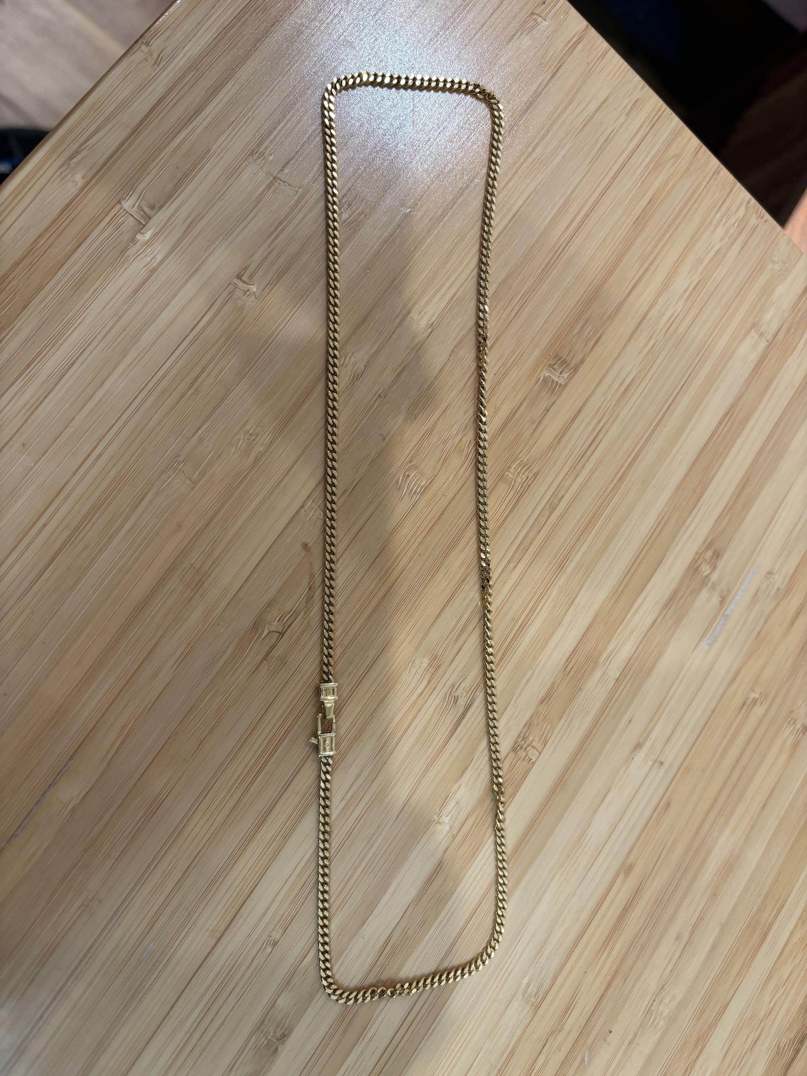Tom Wood Tom Wood - Curb Chain M Gold 22.5 Inch Size ONE SIZE - 3 Thumbnail