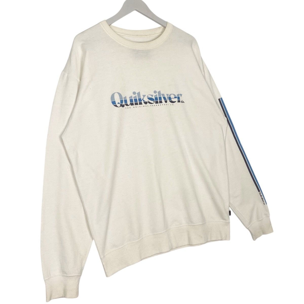 Vintage Vintage Quiksilver Sweatshirt Crewneck White Big Logo Size M Size US M / EU 48-50 / 2 - 3 Thumbnail