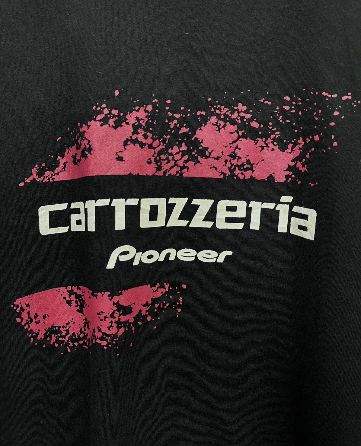 Lad Musician 🎶RARE 90's CARROZZERIA PIONEER Japan Stripe Sleeves Sweater Size US L / EU 52-54 / 3 - 5 Thumbnail