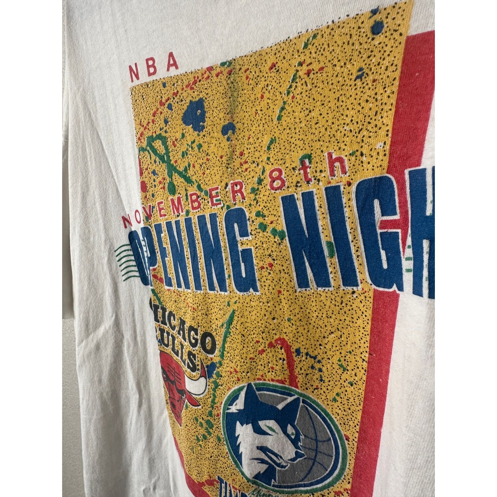 Logo 7 × NBA × Vintage Vintage Logo 7 1988 Opening Night Chicago Bulls T-Shirt - XL Size US XL / EU 56 / 4 - 4 Thumbnail