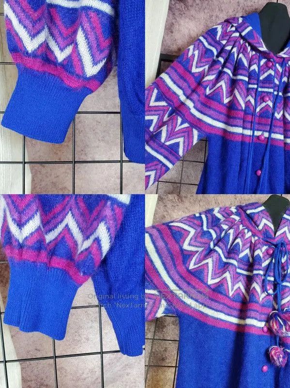 Yves Saint Laurent YSL Blue Wool Blend Long Sleeve Knitted Top . Size M / US 6-8 / IT 42-44 - 4 Thumbnail