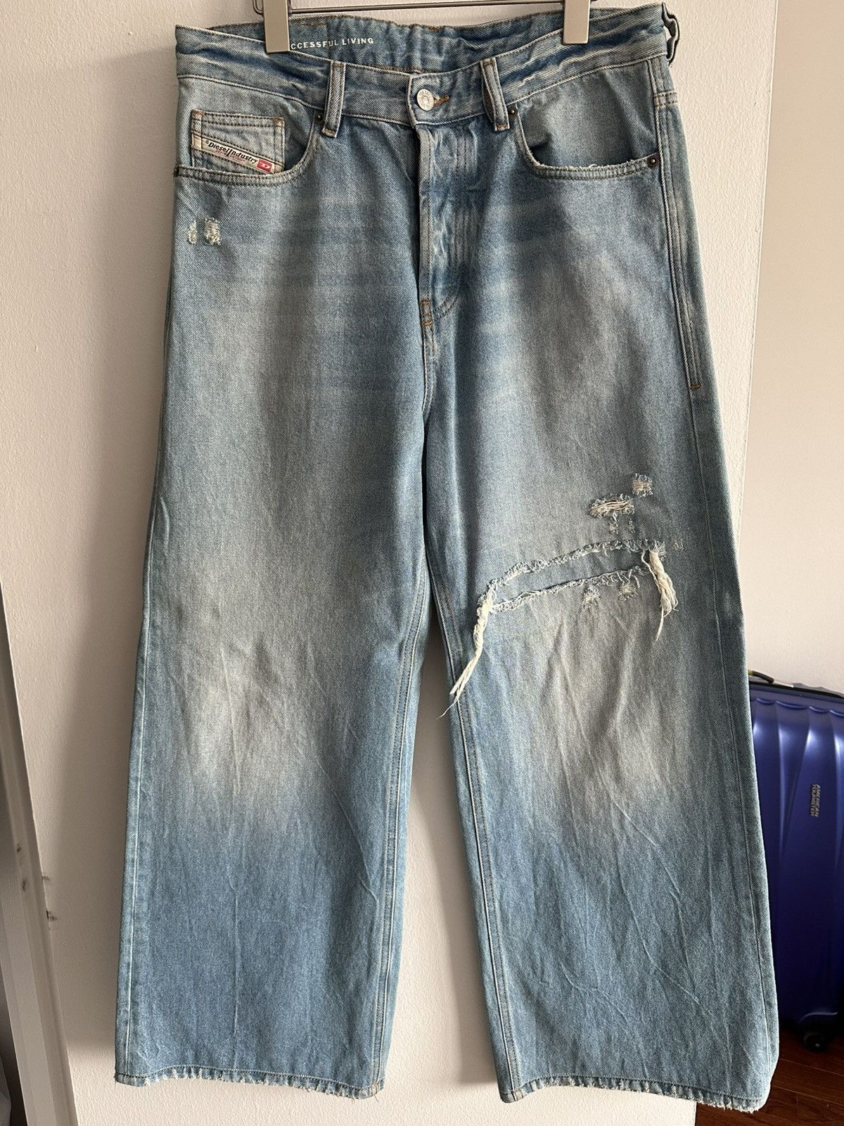 Diesel Diesel D Rise Light Wash Jeans Size US 29 - 1 Thumbnail