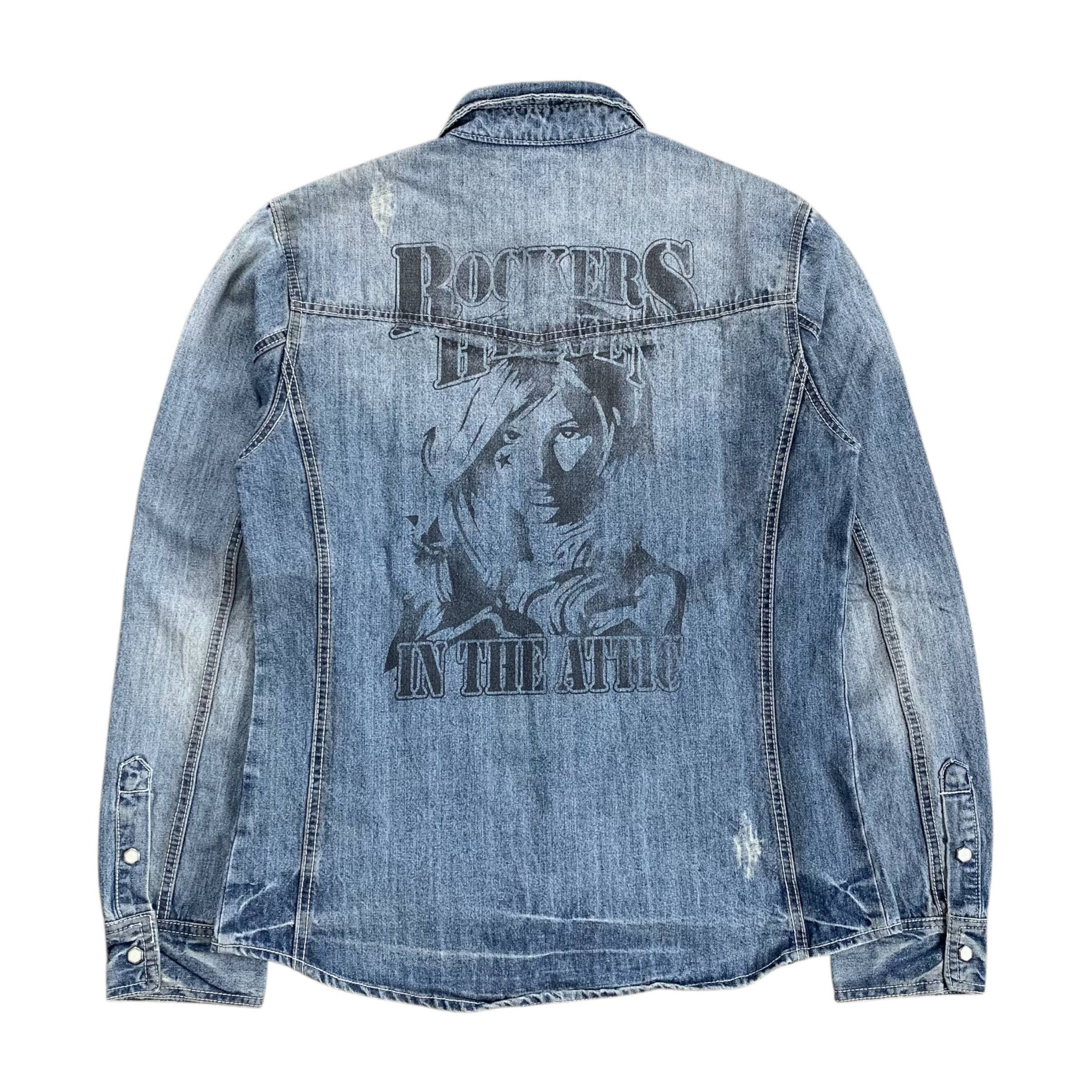 If Six Was Nine × Japanese Brand × Le Grande Bleu (L.G.B.) In The Attic “Rocker Heaven” Cambray Shirt Size US M / EU 48-50 / 2 - 1 Thumbnail