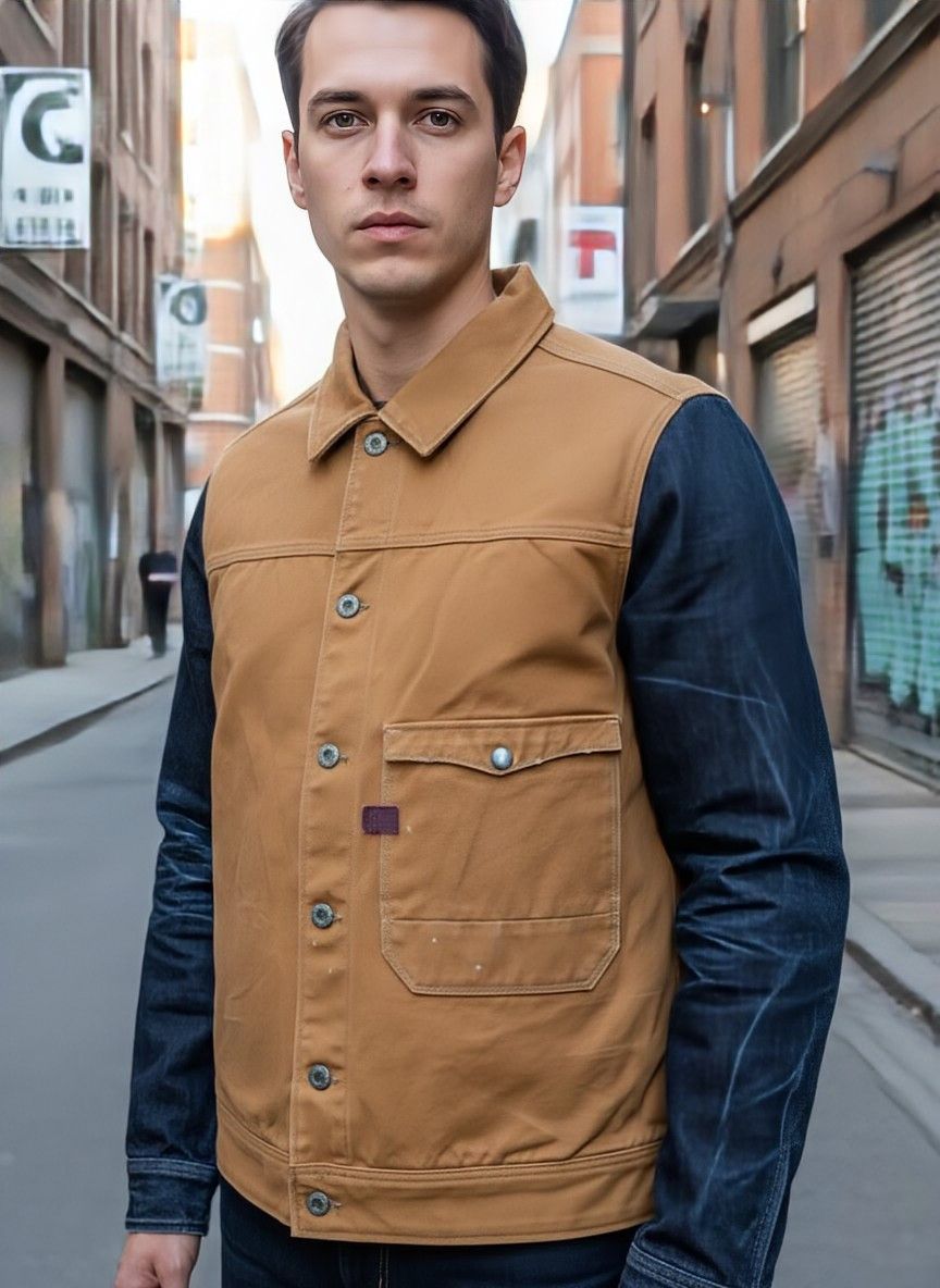 G-Star G-STAR Hunter Mix Slim Jkt Workwear Canvas Denim Jacket Size US L / EU 52-54 / 3 - 2 Thumbnail