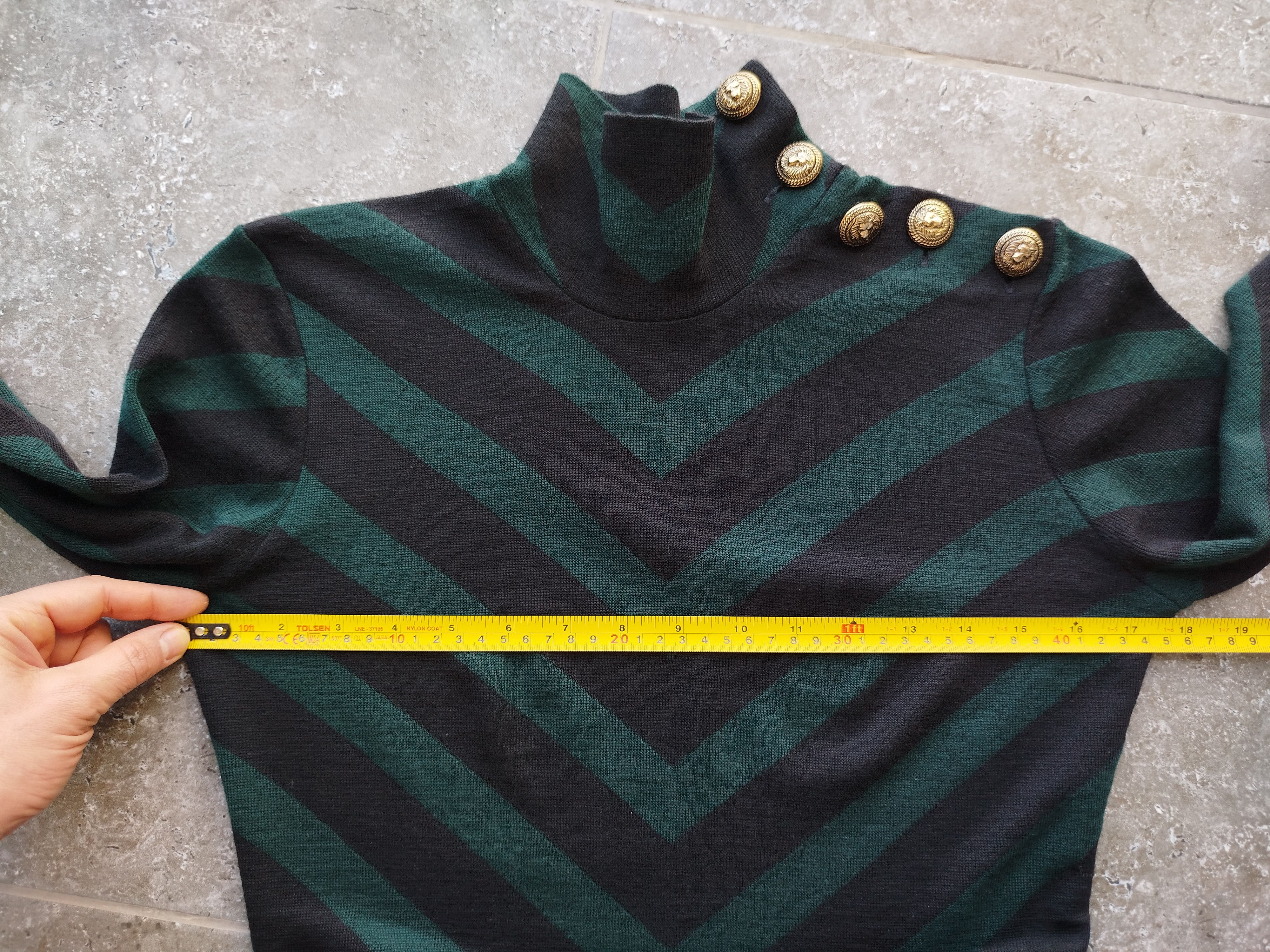 Balmain Dress Long Sleeve Striped Wool France Size 40 Size M / US 6-8 / IT 42-44 - 11 Thumbnail